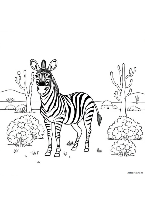 Gambar Mewarnai Zebra