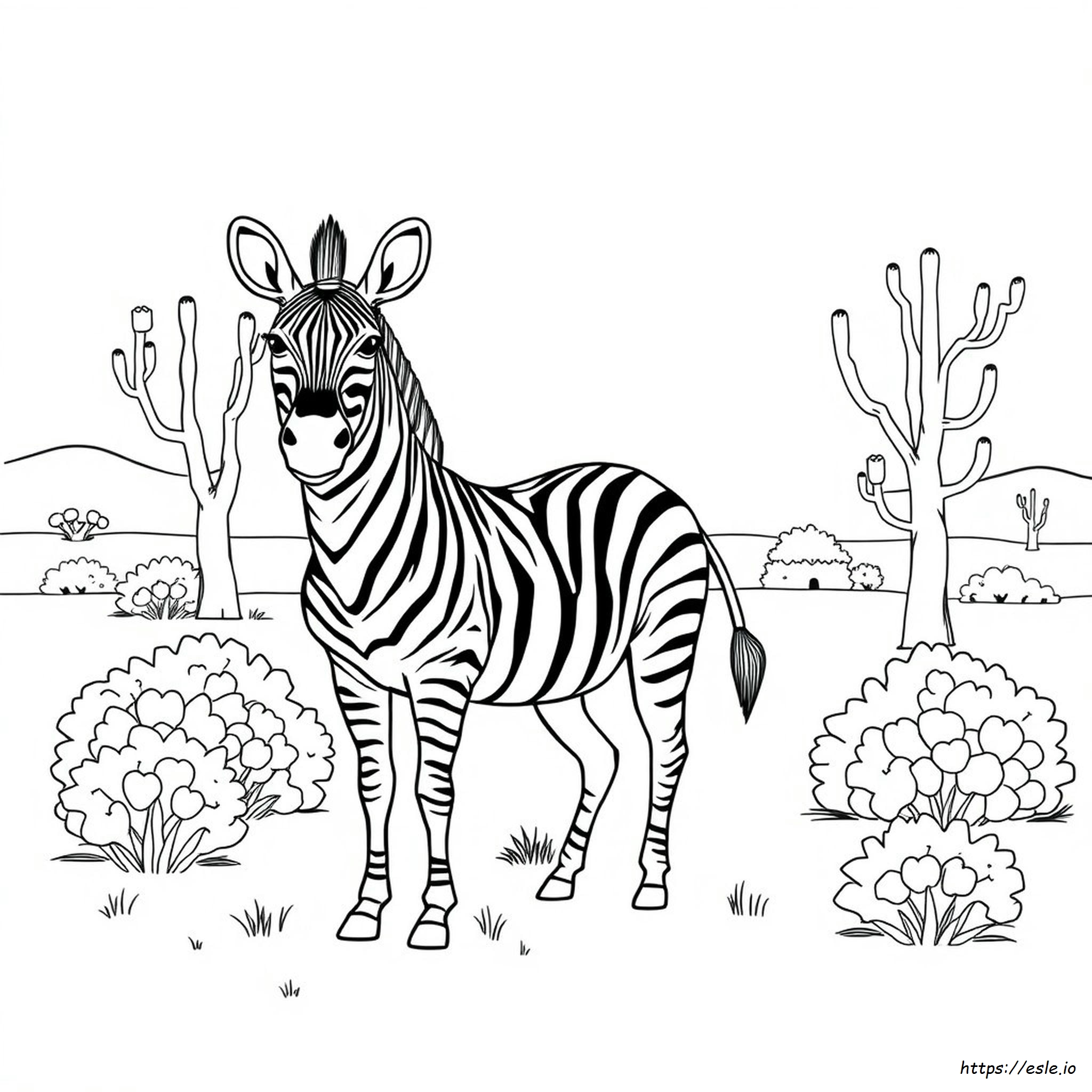 Zebra Coloring Page - Free Printable Animal Art