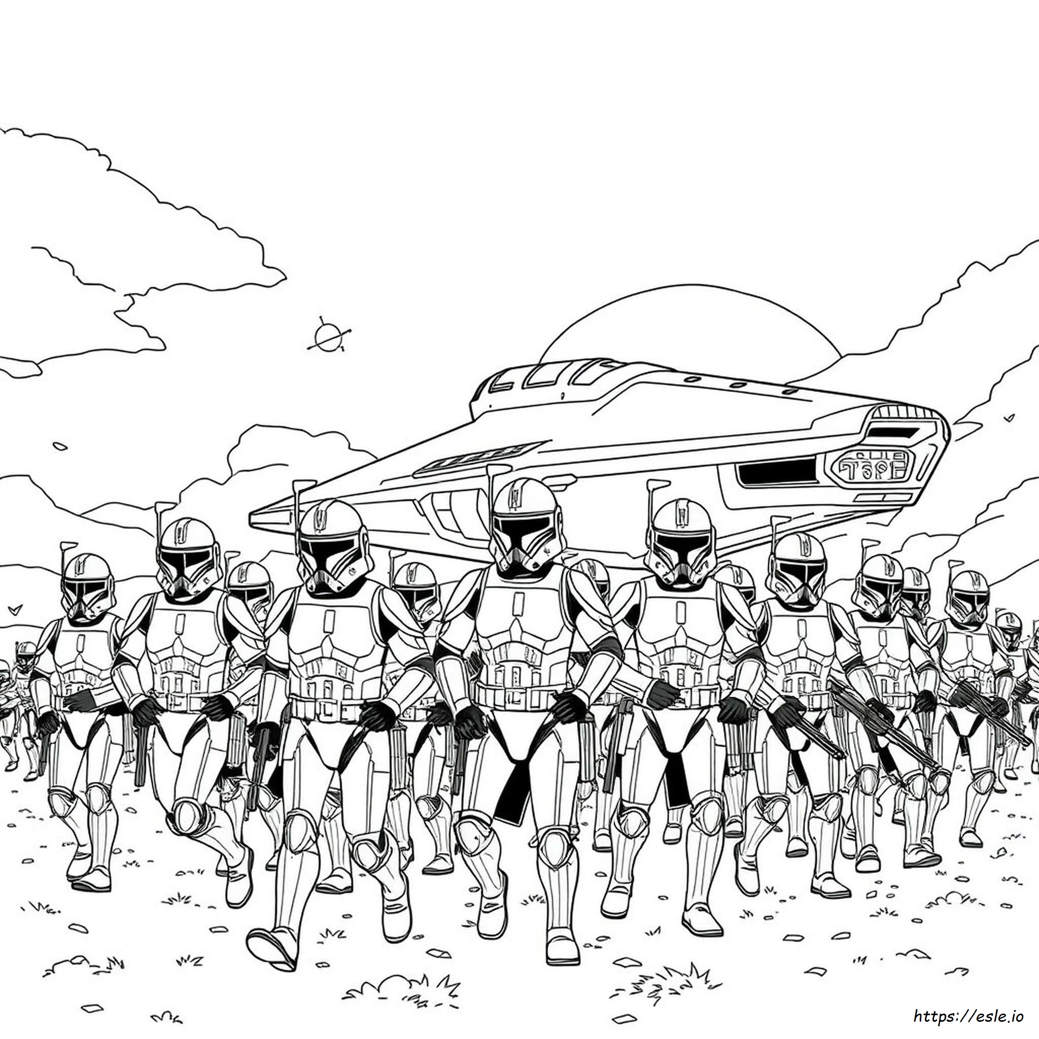Attack Of The Clones Coloring Pages