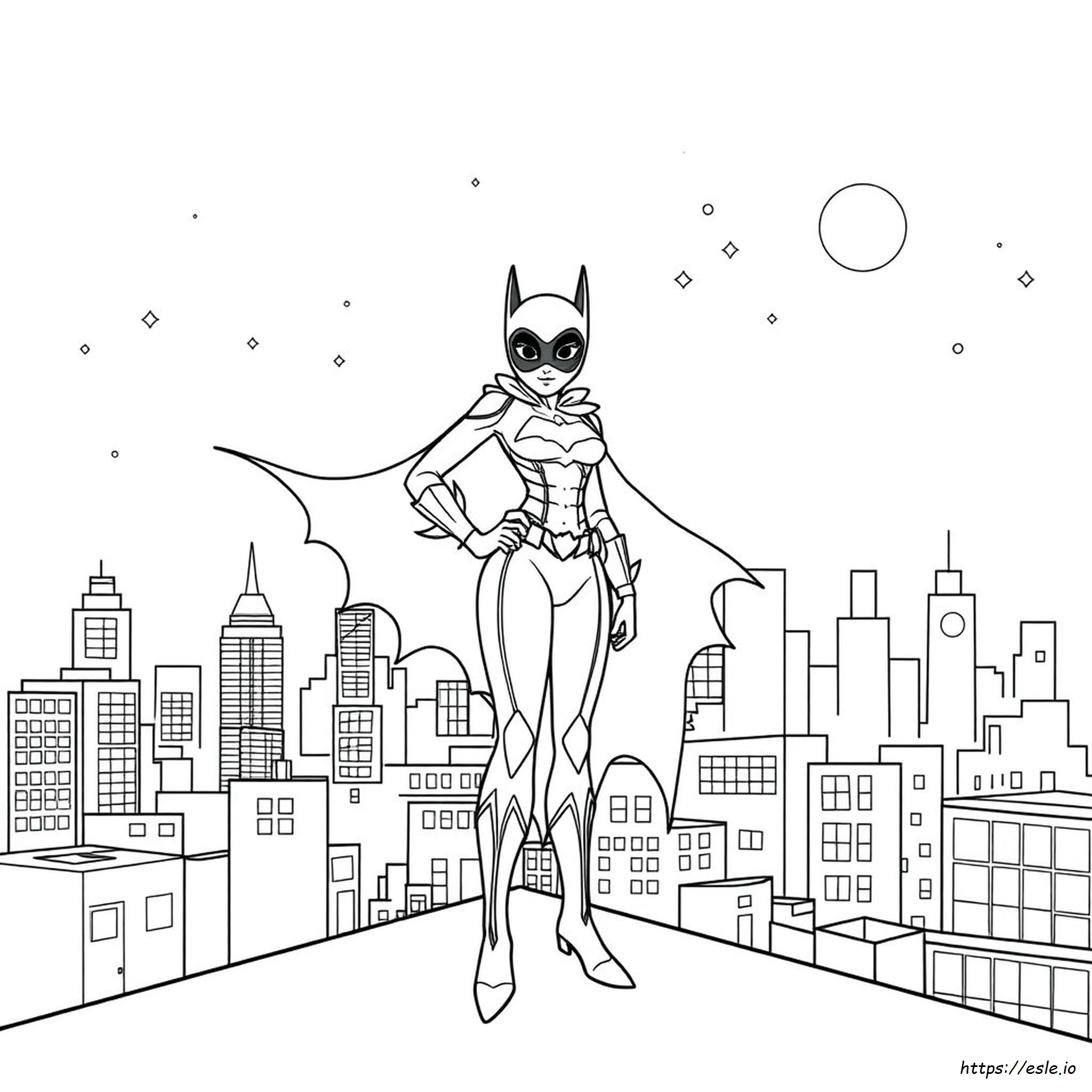 Gambar Mewarnai Batgirl