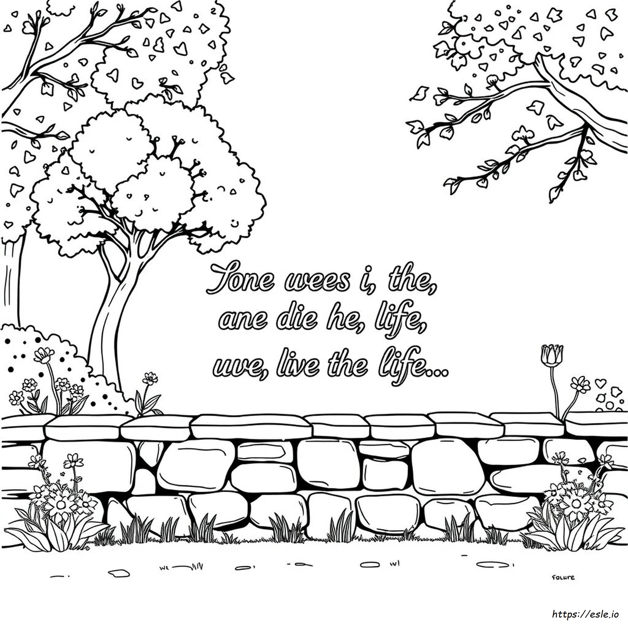 Coloriage Citation Sur La Vie à Imprimer