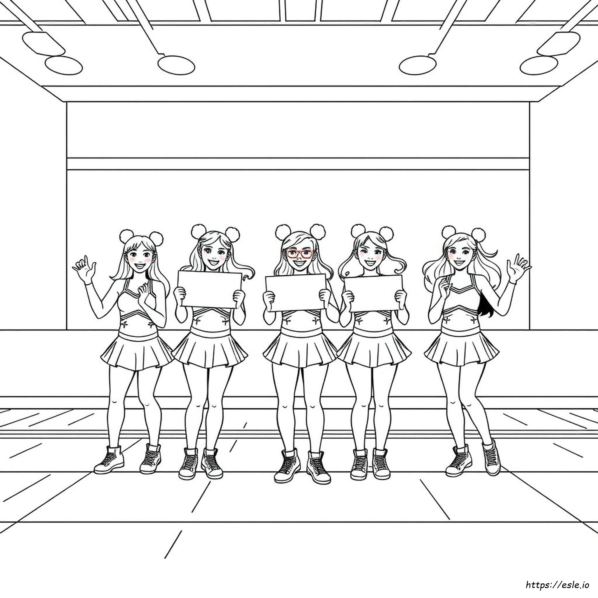 Coloring Pages Of Cheerleaders - Free Printable PDF