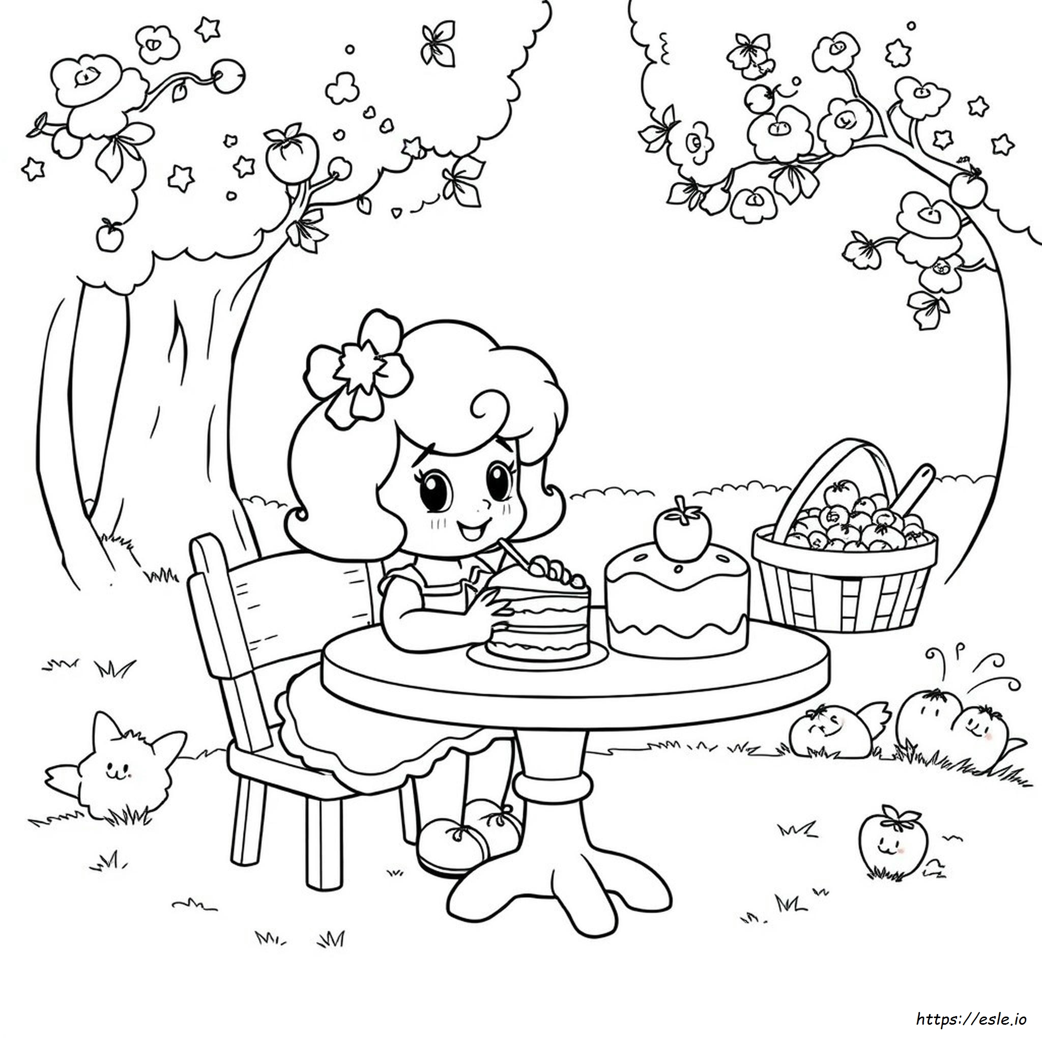 Gambar Mewarnai Strawberry Shortcake Tahun 2003 - Gratis Unduh PDF