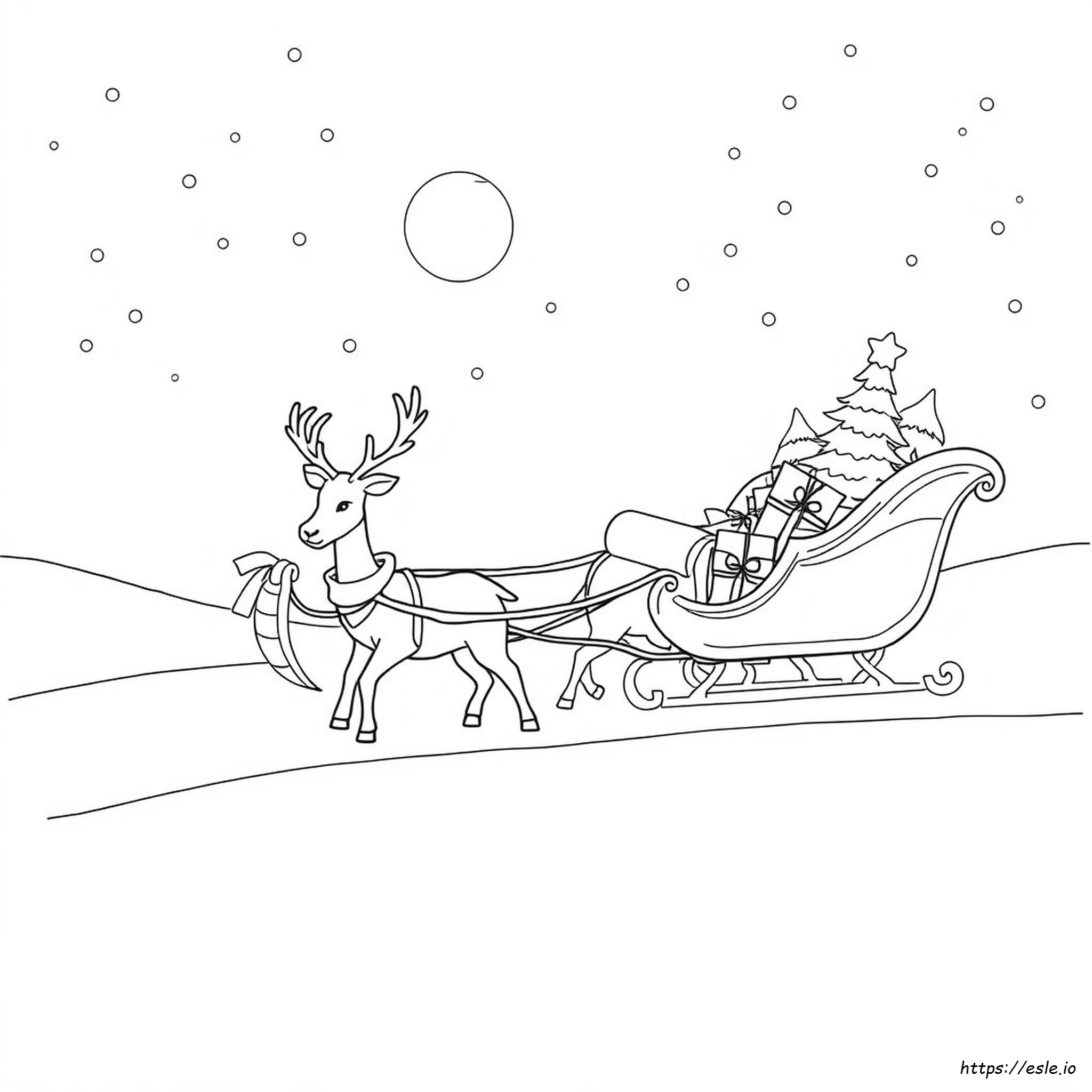 Christmas Sleigh Coloring Pages - Free Printable PDF