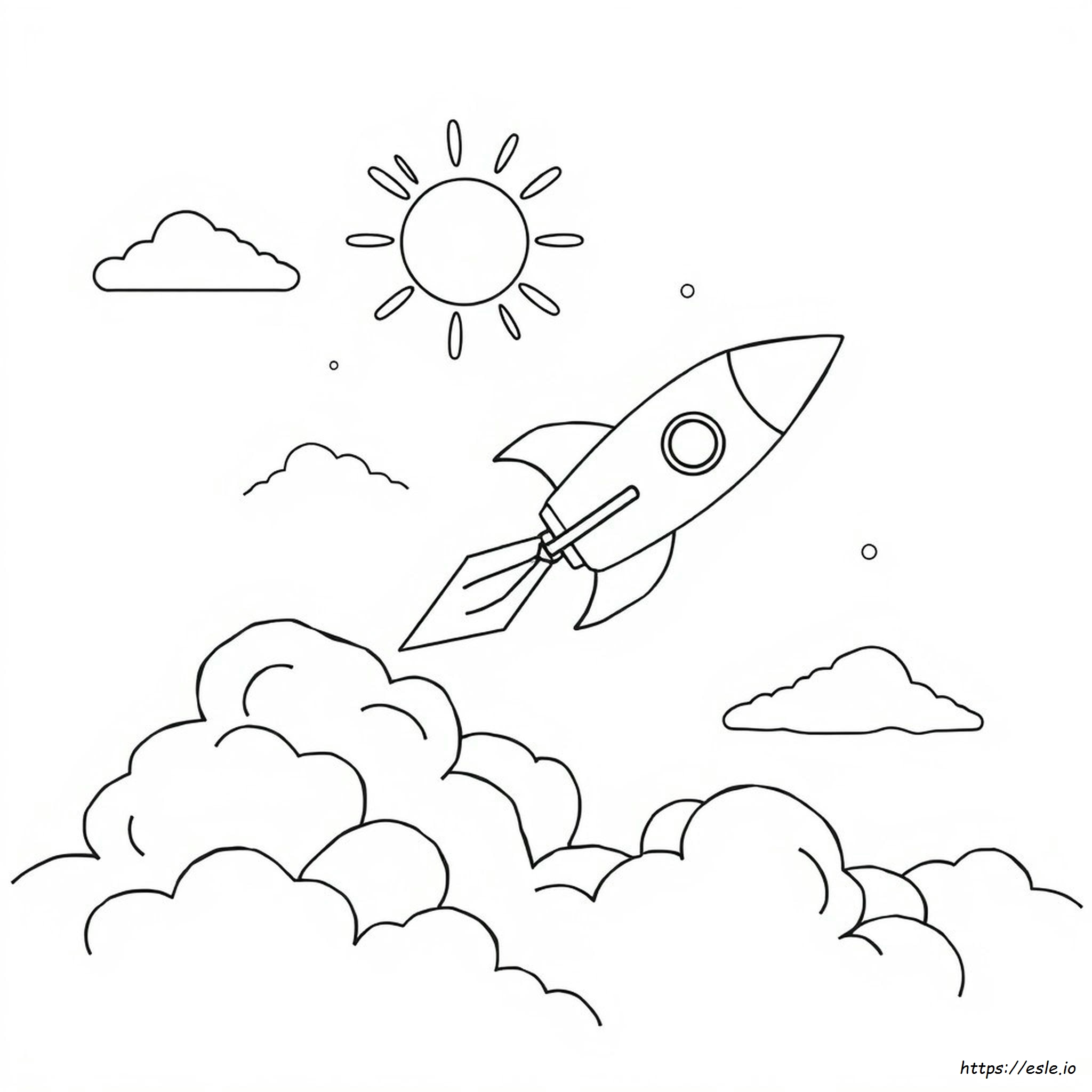 Space Rocket Coloring Pages