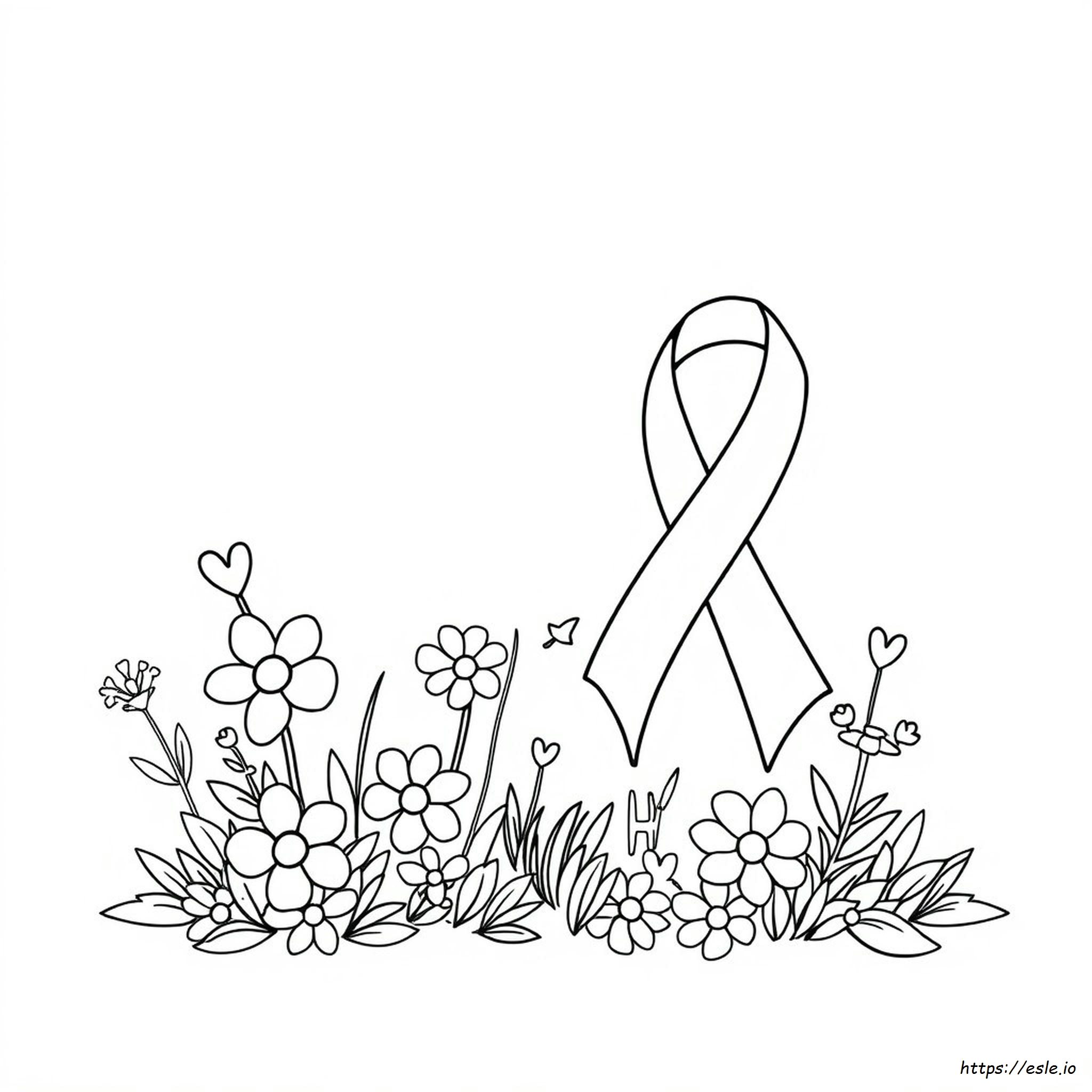 Breast Cancer Awareness Ribbon Coloring Page