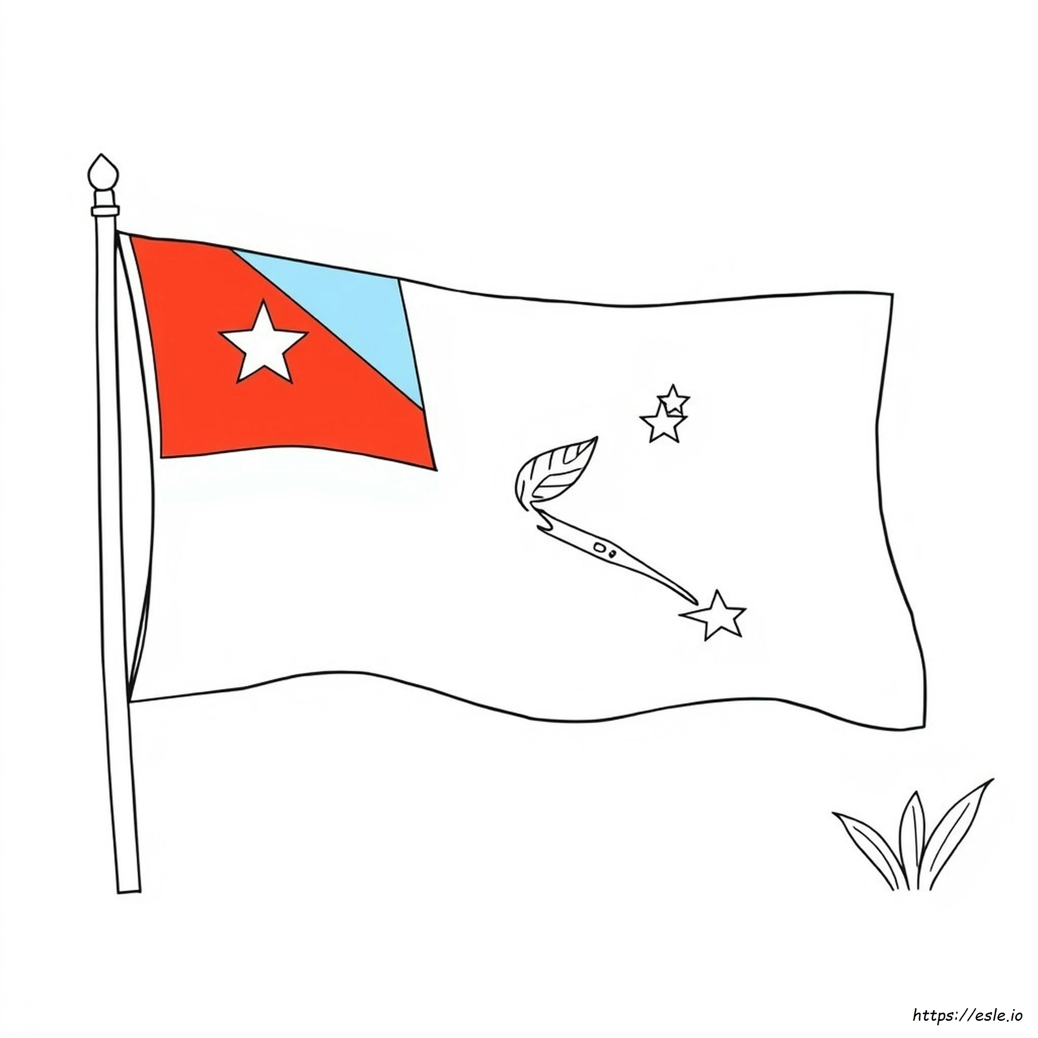 Papua New Guinea Flag Coloring Page