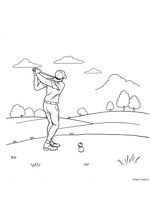 Pagina Da Colorare Del Golf