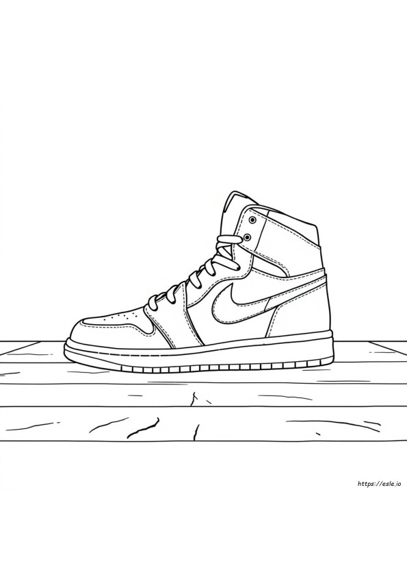 Jordan 1 High Coloring Page