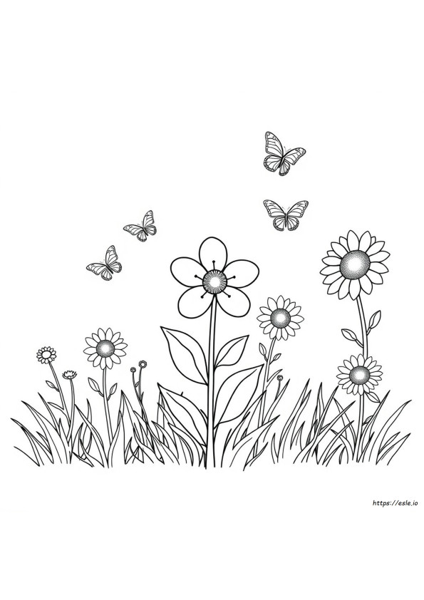 Pagina Da Colorare Fiori Per Bambini Piccoli