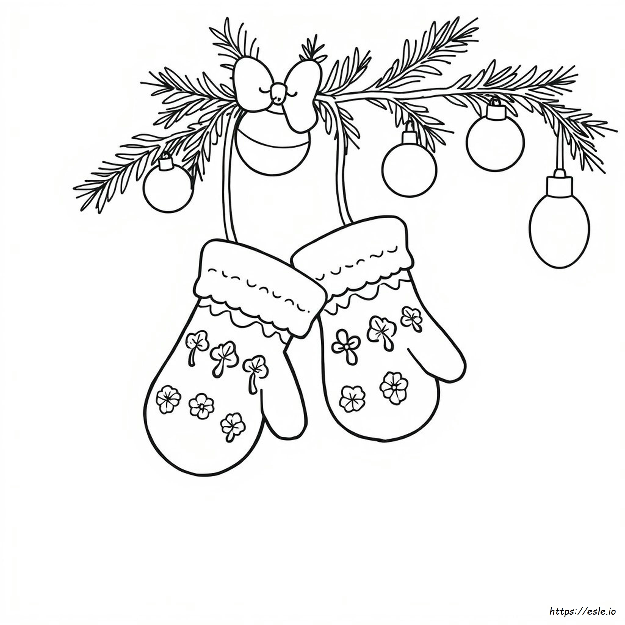 Weihnachts Handschuhe Ausmalbilder
