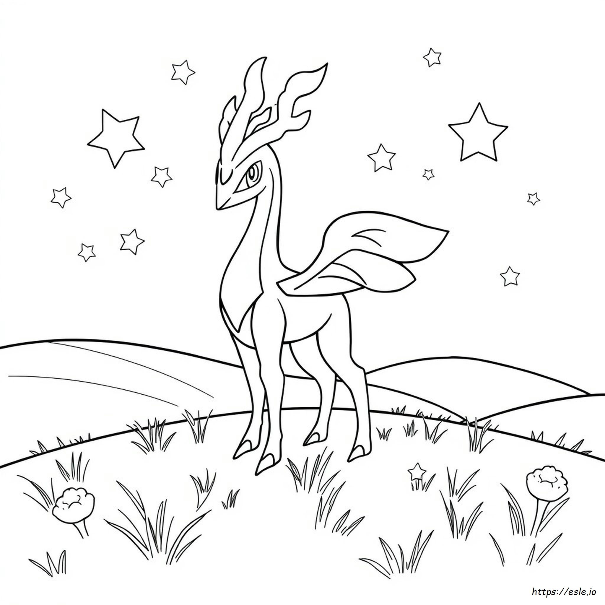 Gambar Mewarnai Cresselia - Pokémon untuk Dicetak