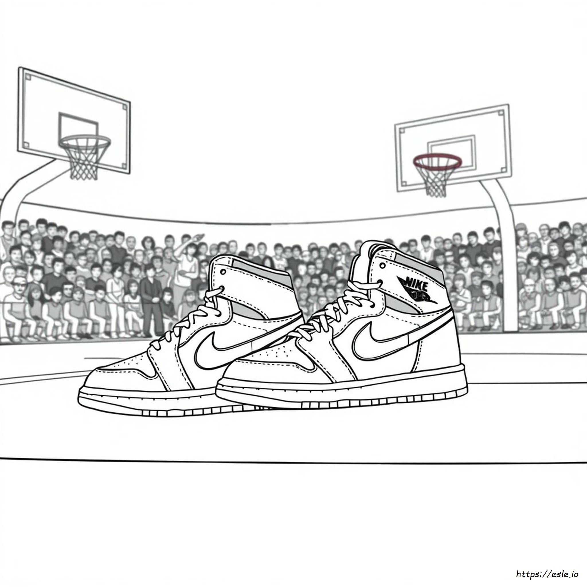 Nike Air Jordan 1 Ausmalbild zum Ausdrucken