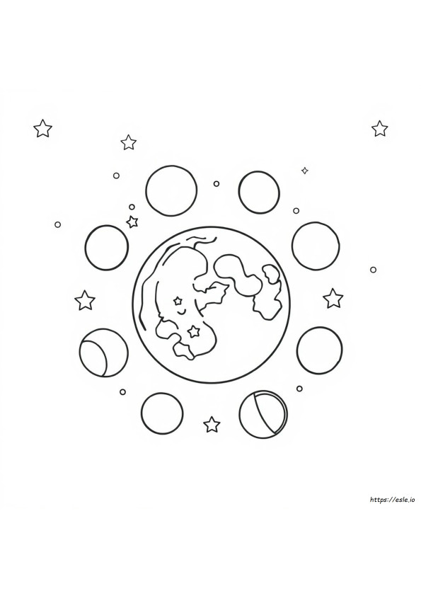 Moon Phase Coloring Page
