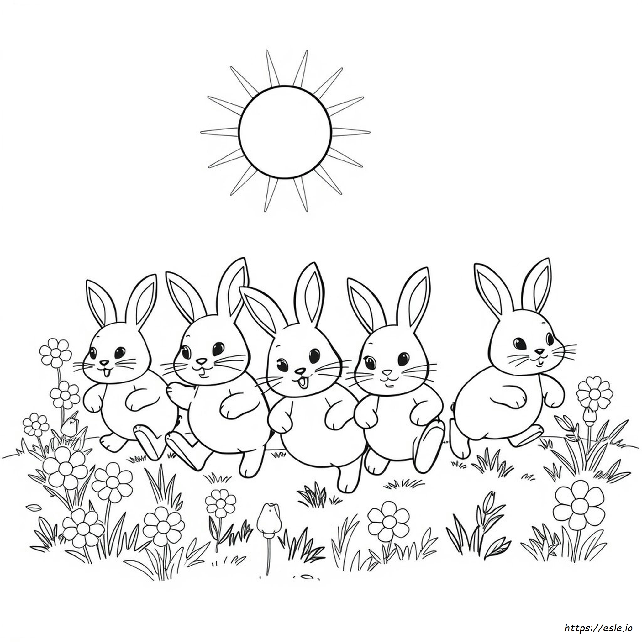 Turbo Sunny Bunnies Coloring Page - Free Printable