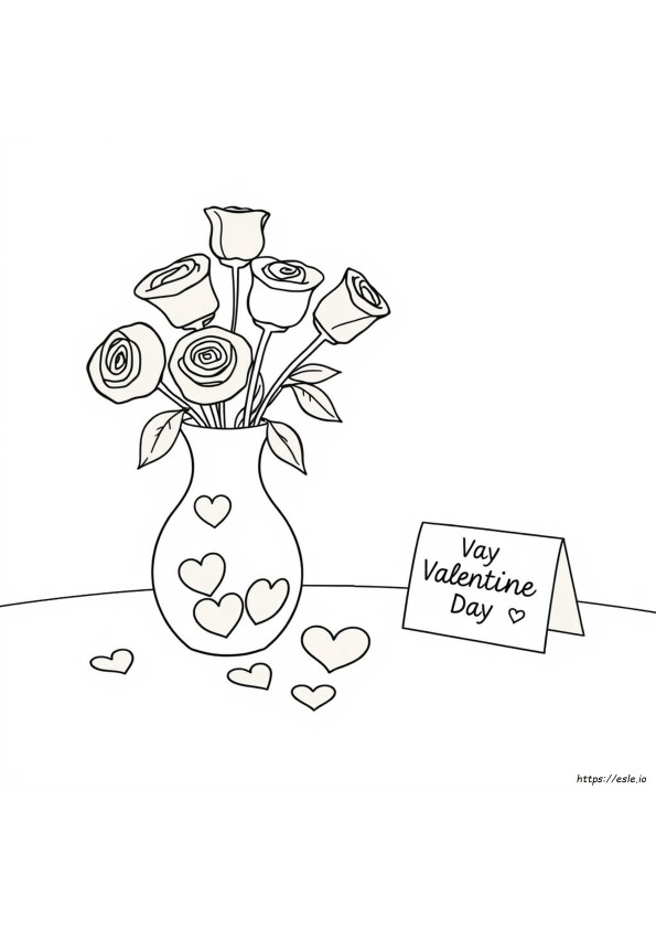 V Is For Valentine Coloring Page