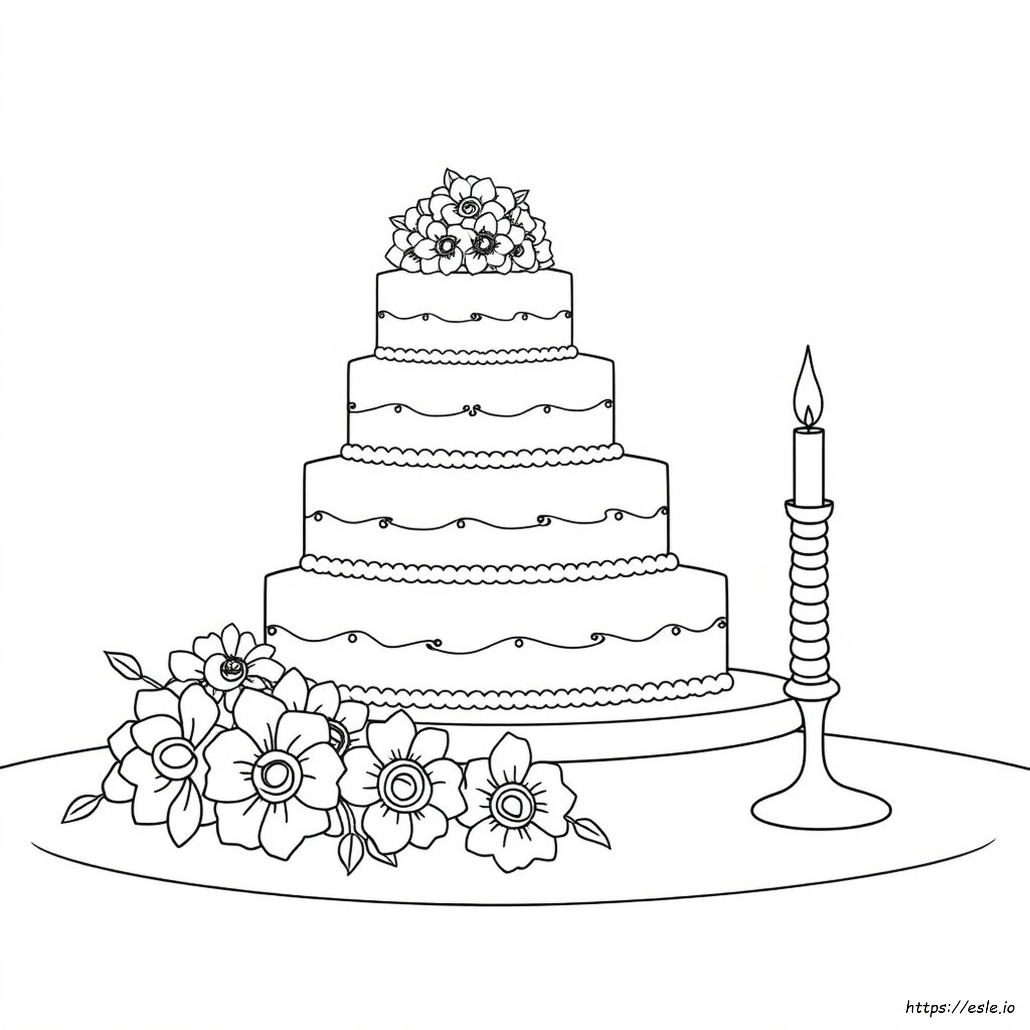 Hochzeitskuchen Ausmalbild Zum Ausdrucken