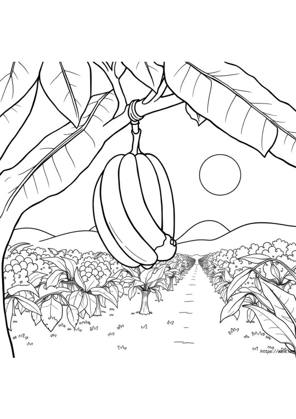Banana Coloring Page
