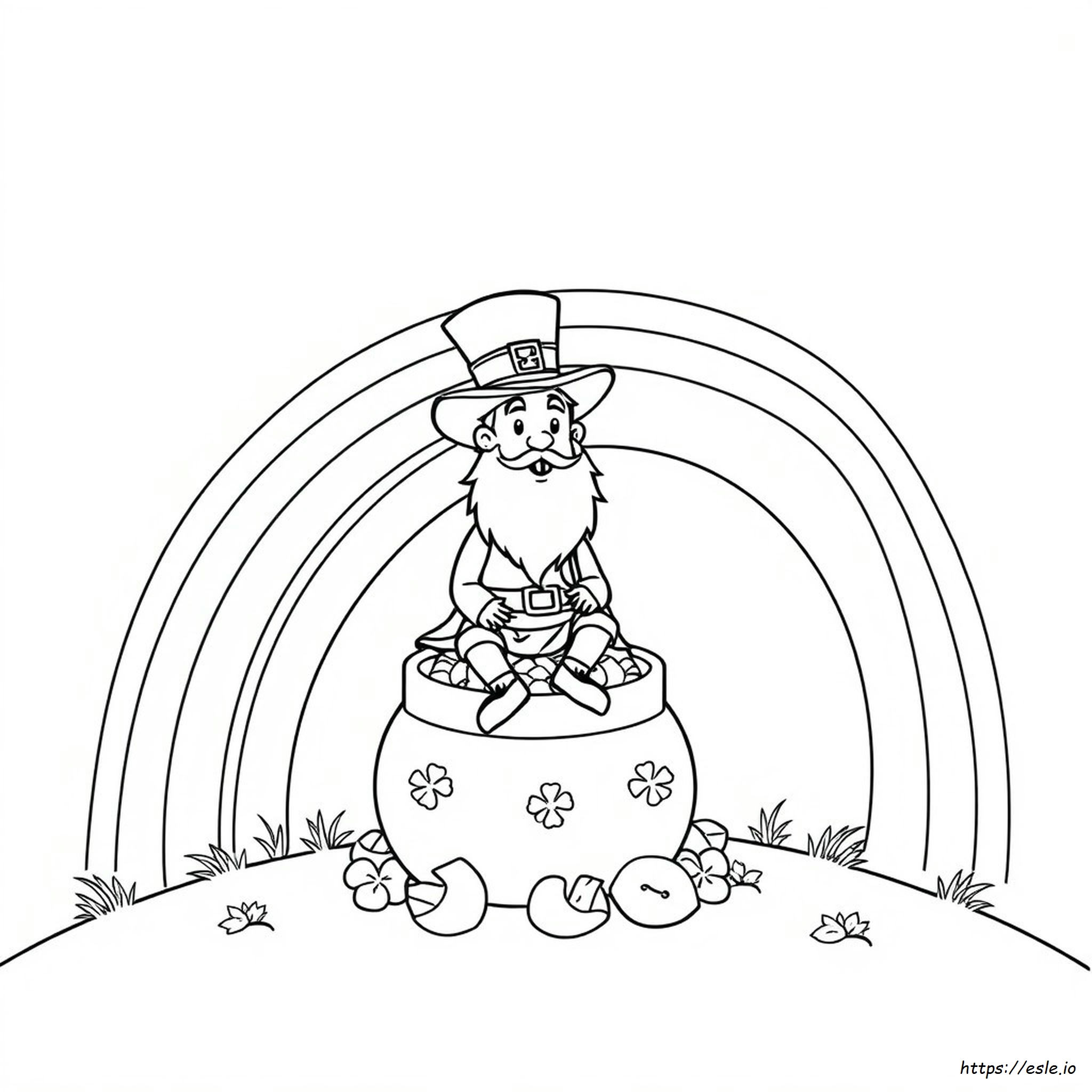 Disegno Da Colorare Di Un Leprecauno Gratis - San Patrizio