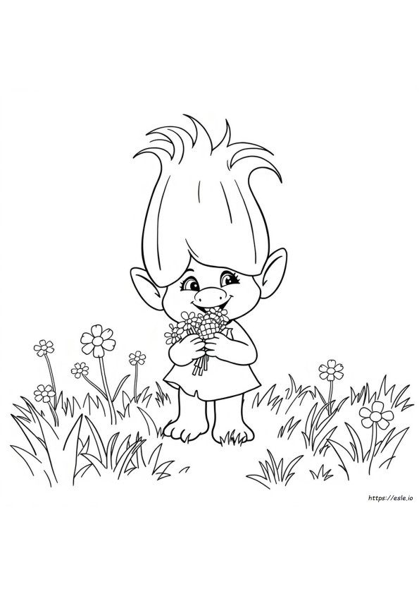 Poppy The Troll Coloring Pages