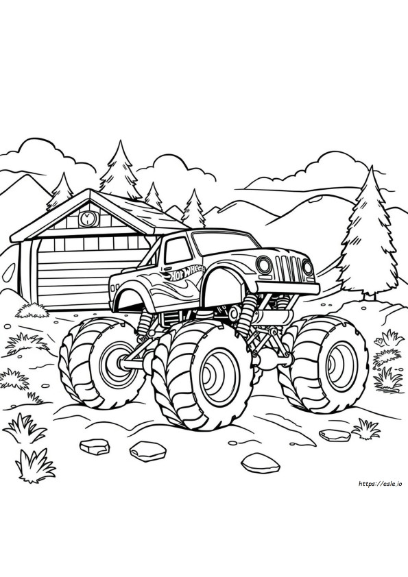 Hot Wheels Monster Truck Coloring Sheet