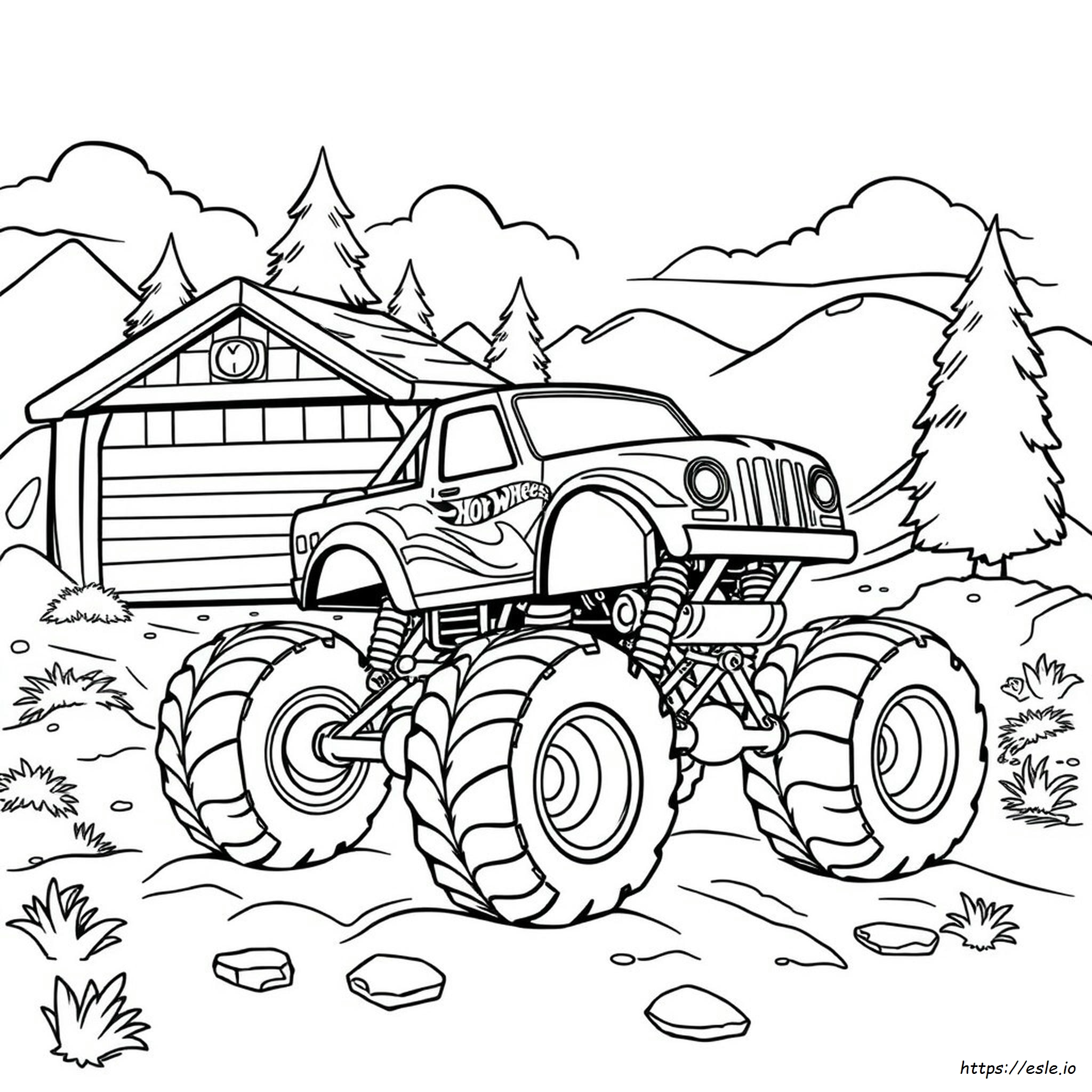 Monster-Truck Malvorlage Von Hot Wheels
