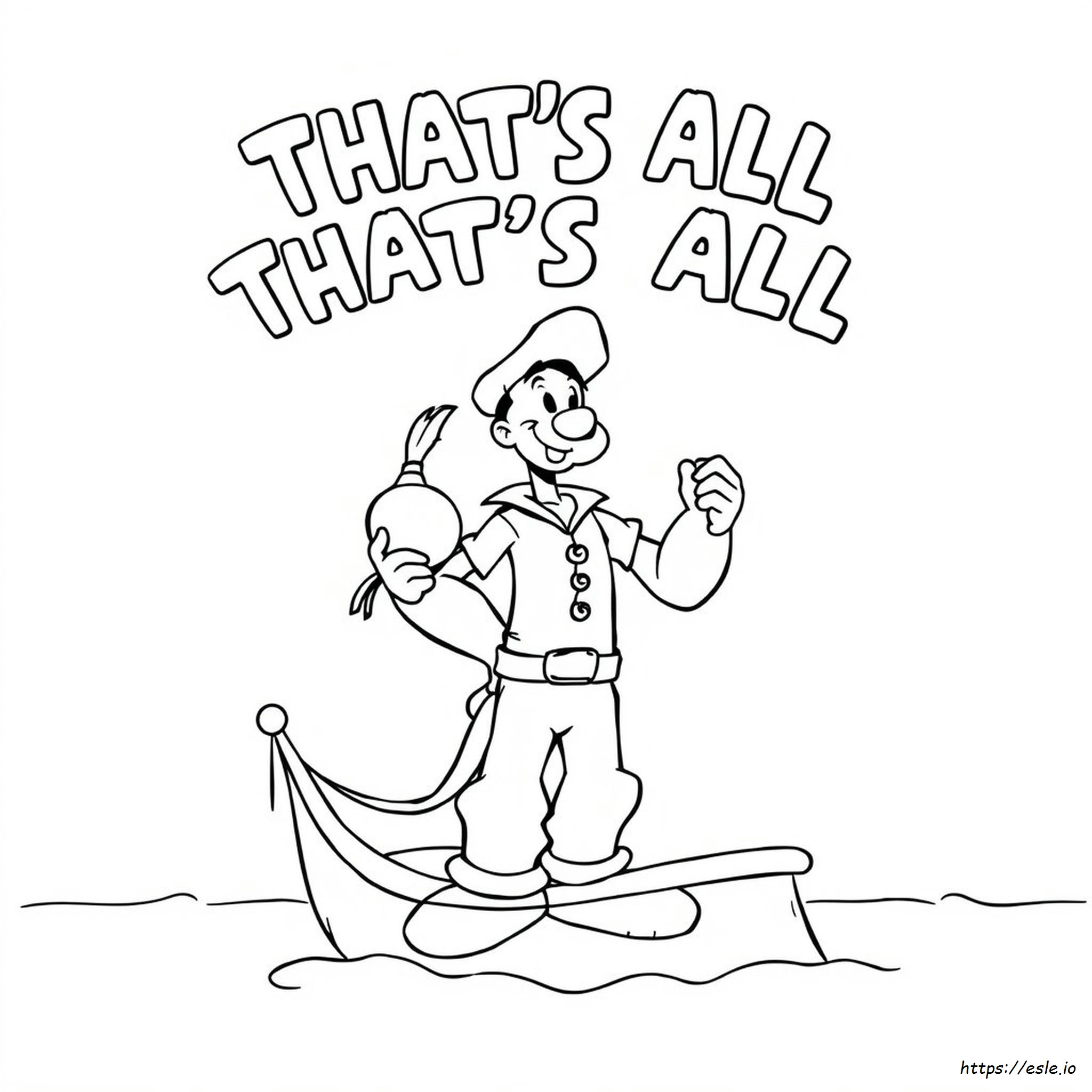 Popeye Coloring Pages Free