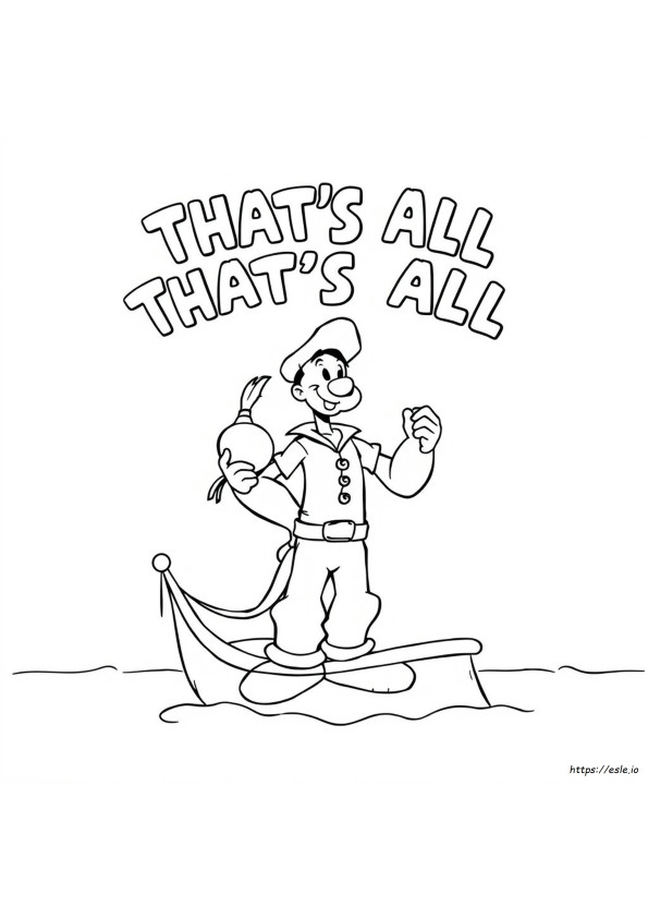 Coloriages Popeye Gratuits