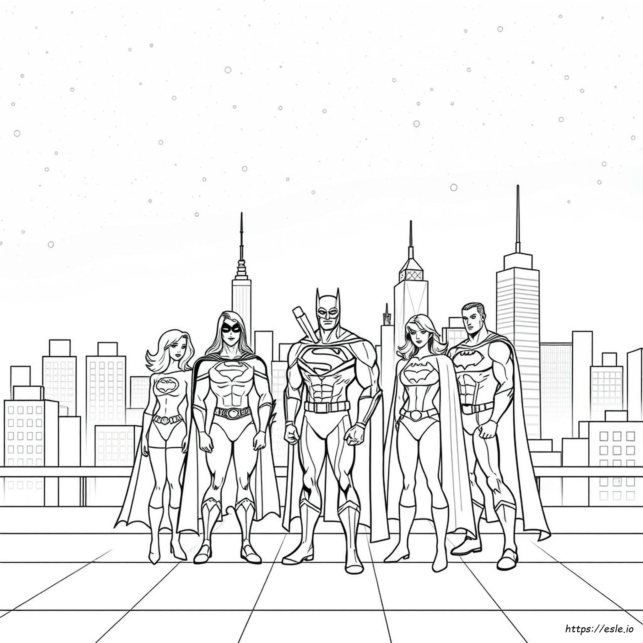 Buku Gambar Mewarnai Justice League Unlimited