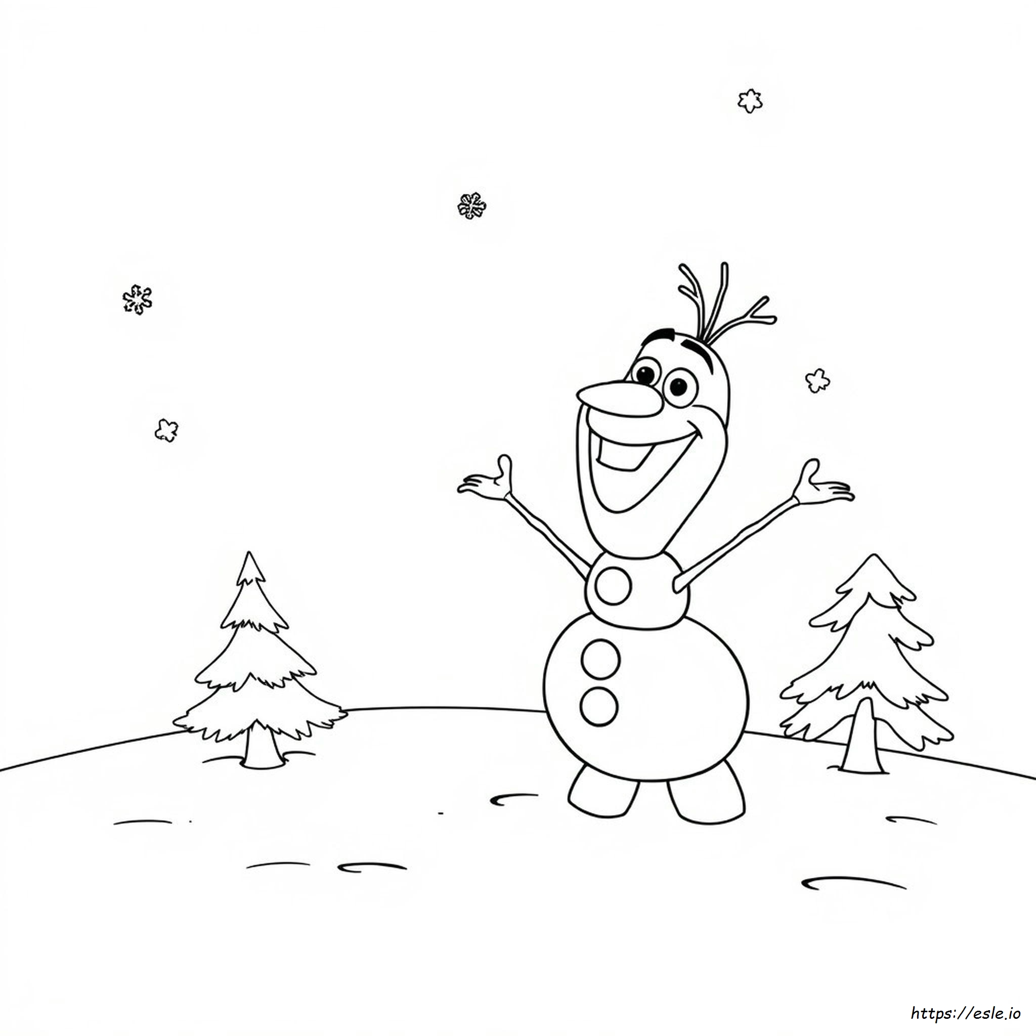 Disney Olaf Coloring Page - Free Printable