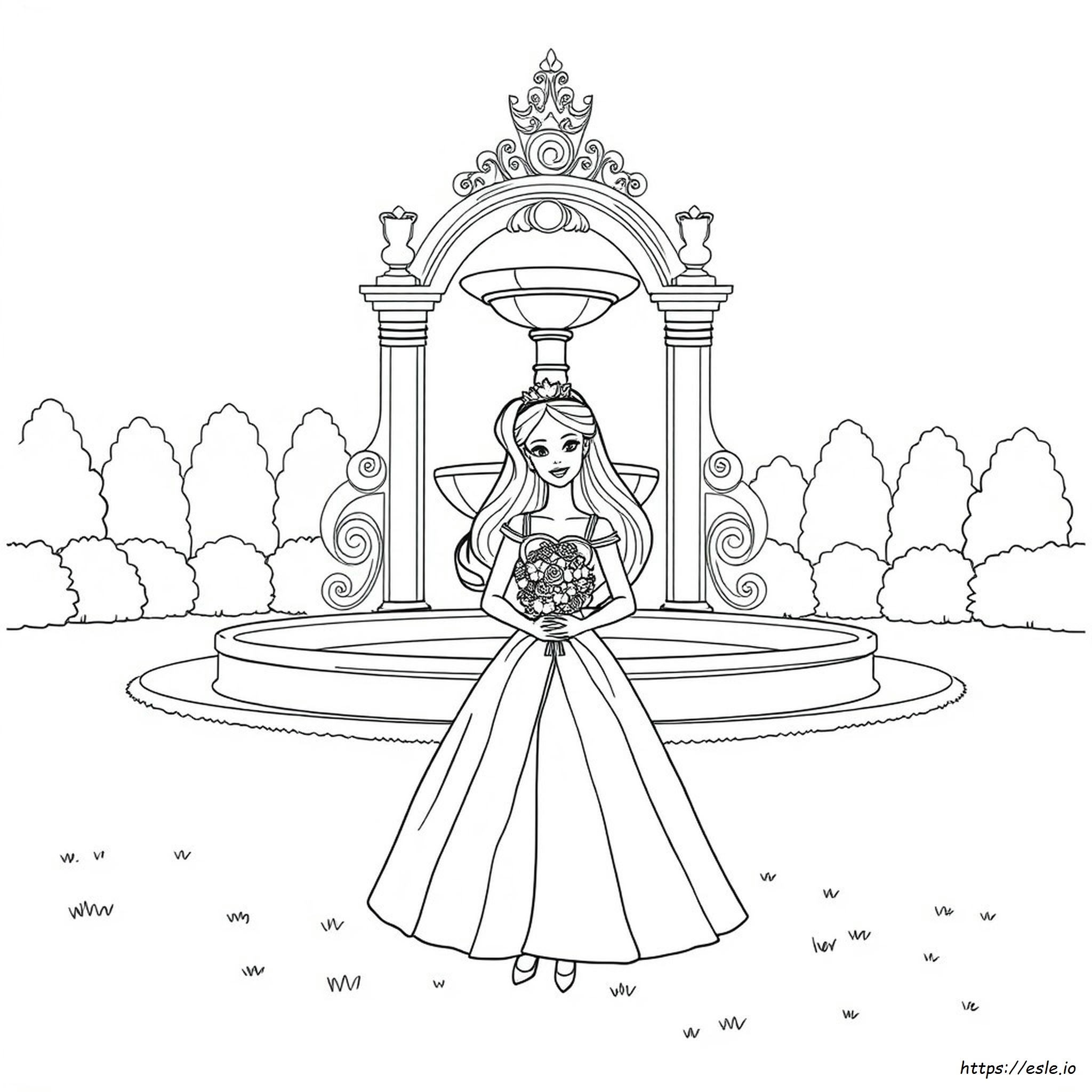 Dibujo De Barbie Princesa Para Colorear