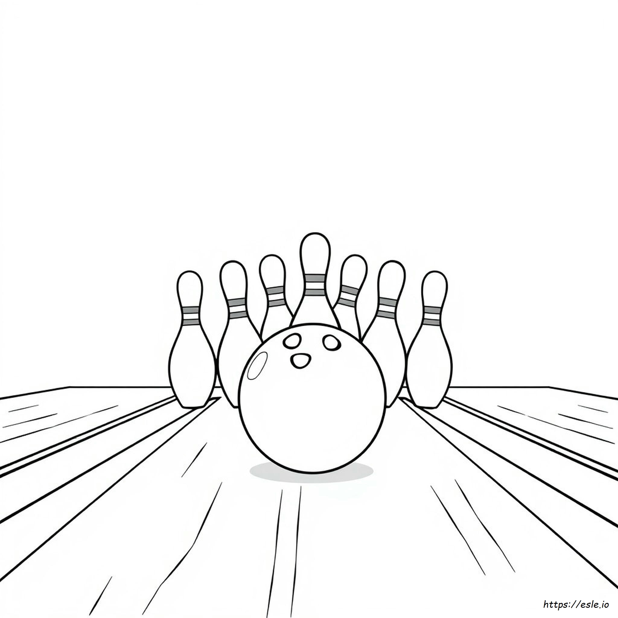 Free Printable Bowling Ball Coloring Page
