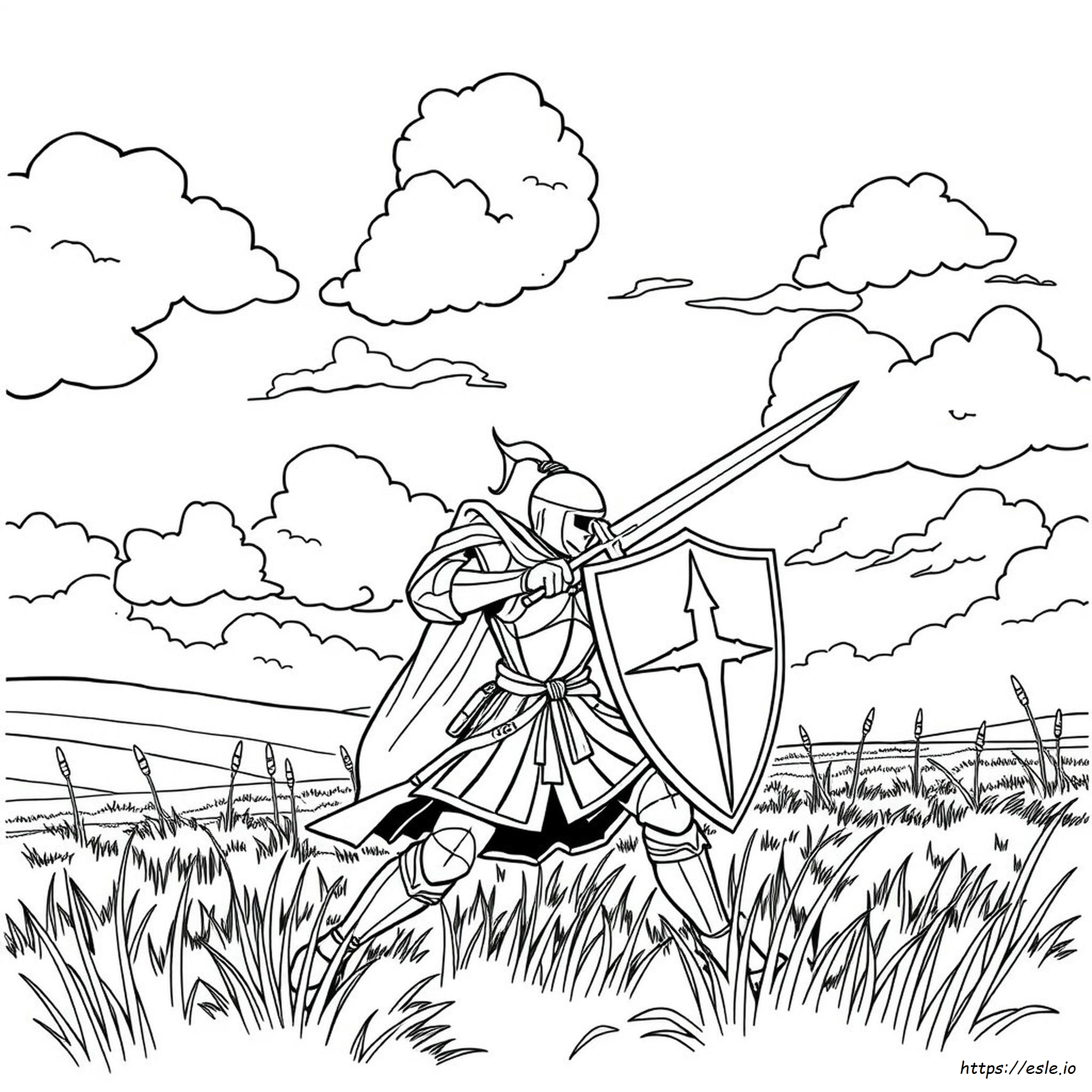 War 1456 Coloring Page - Free Printable Knight Battle