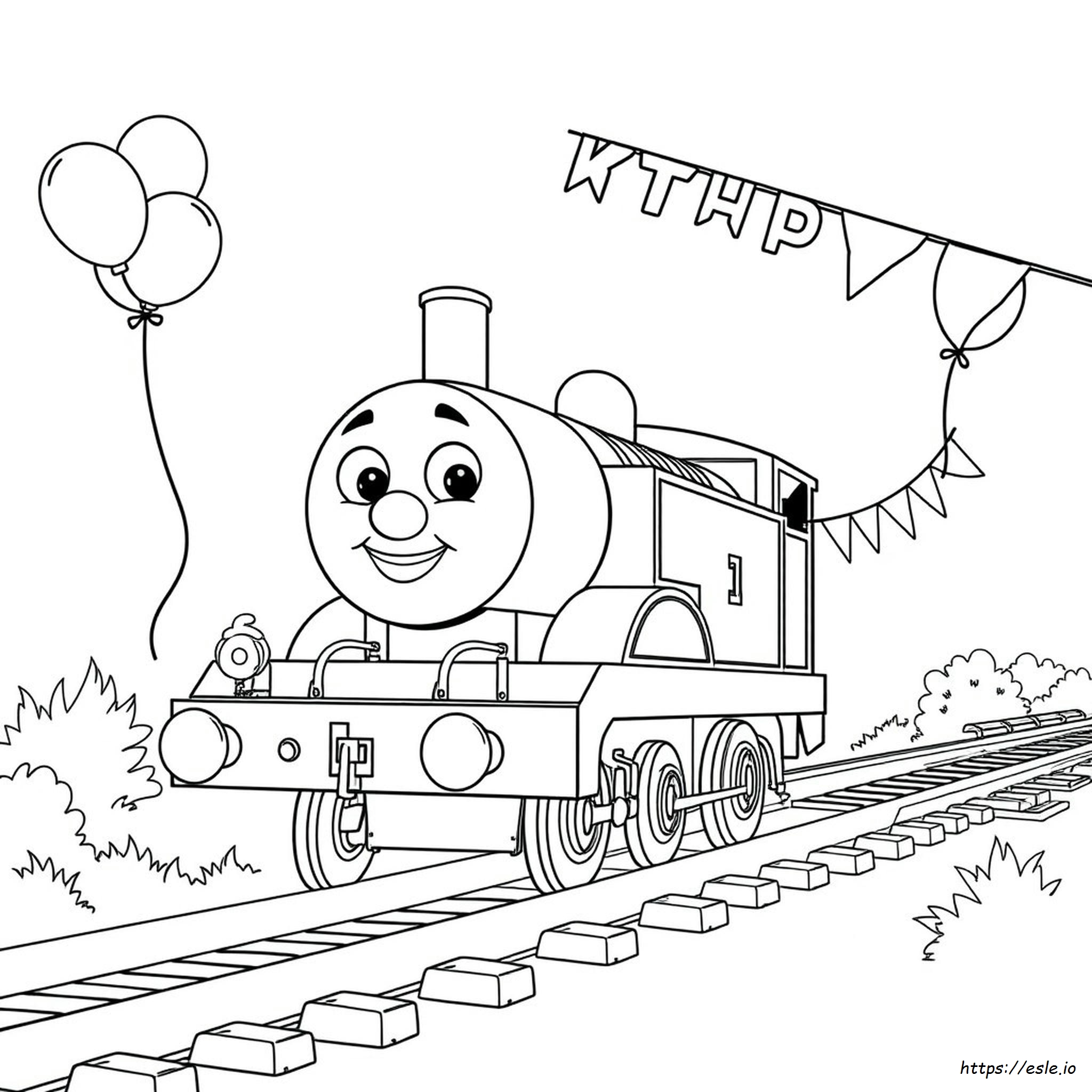Thomas The Train Birthday Coloring Pages