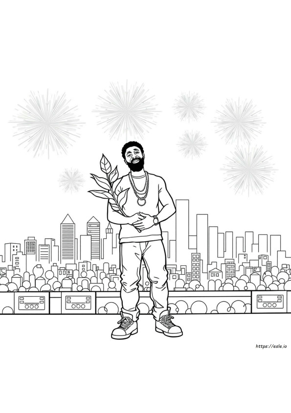 Wiz Khalifa Coloring Pages