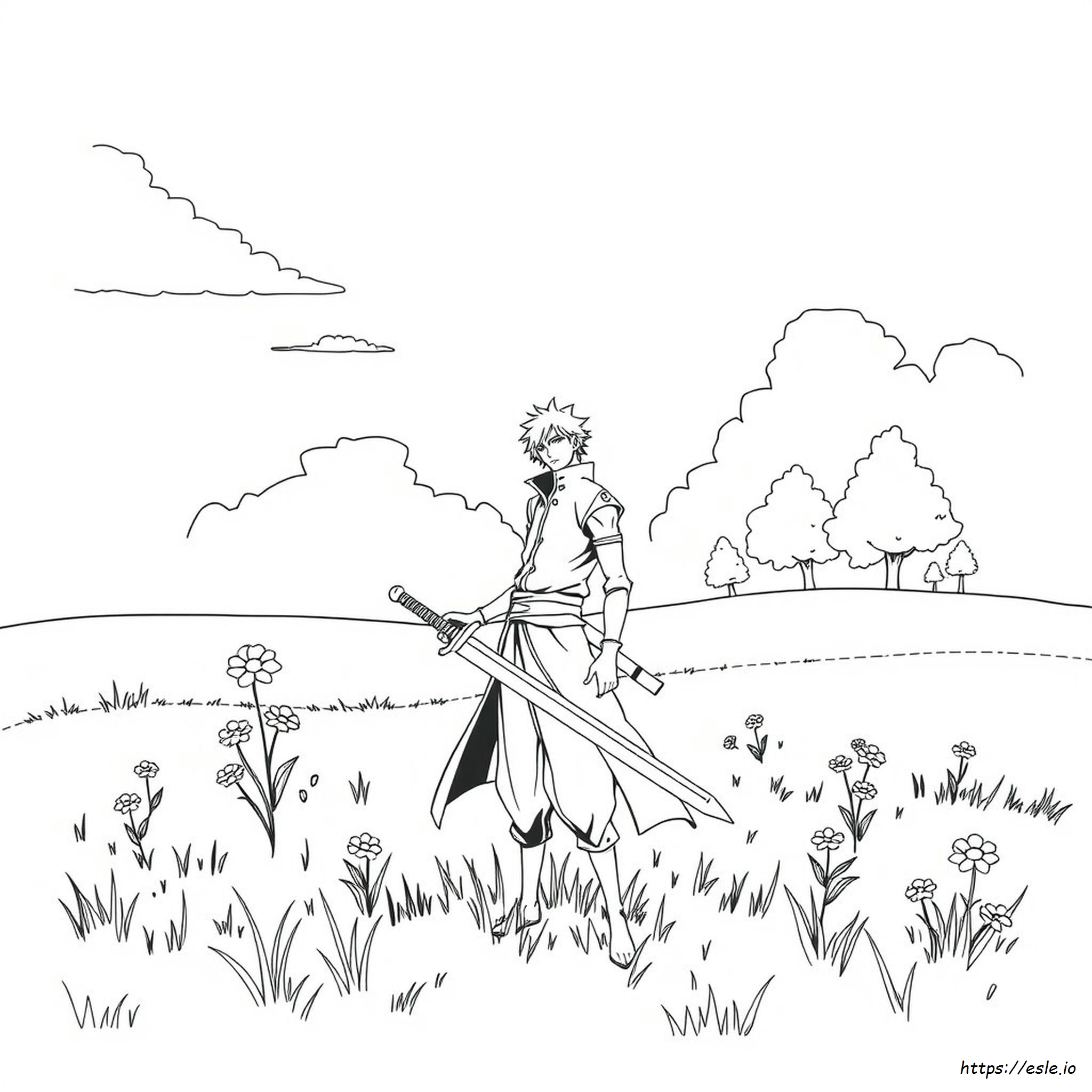 Ichigo Kurosaki Ausmalbild zum Ausdrucken