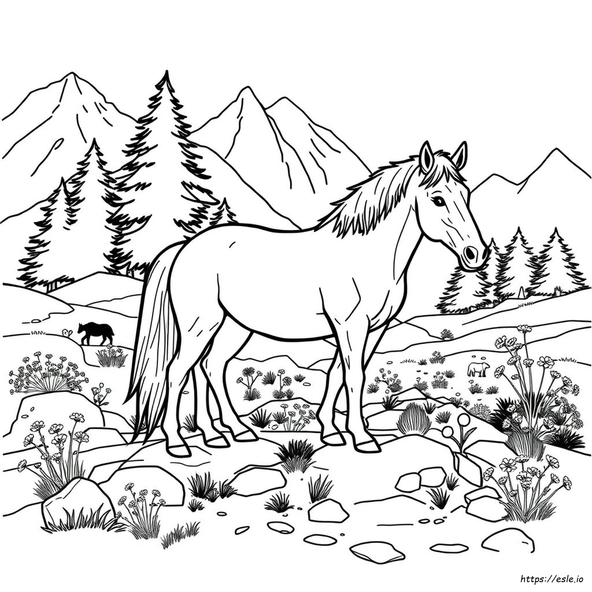 Hard Coloring Pages Of Horses