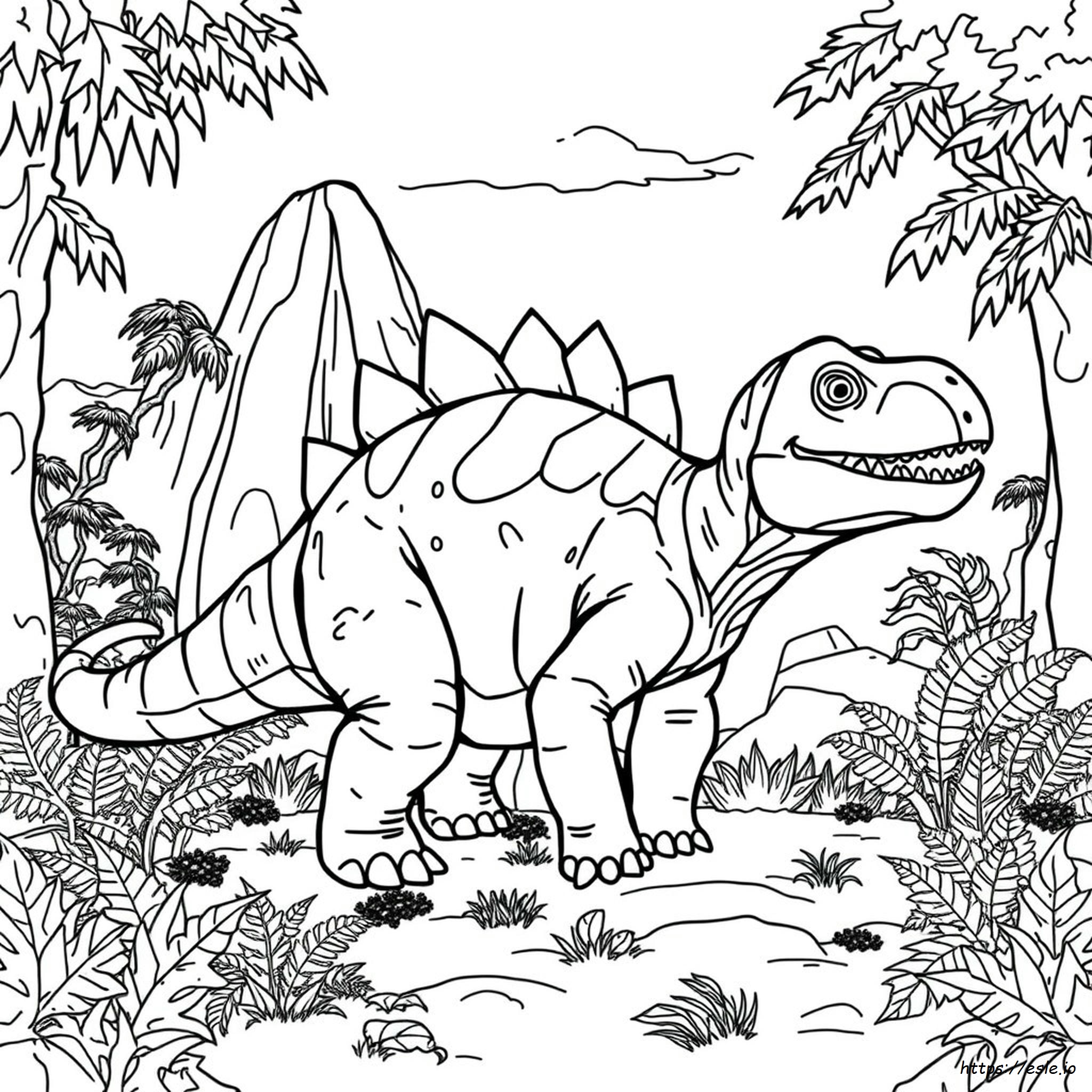 Jurassic World Ankylosaurus Coloring Page