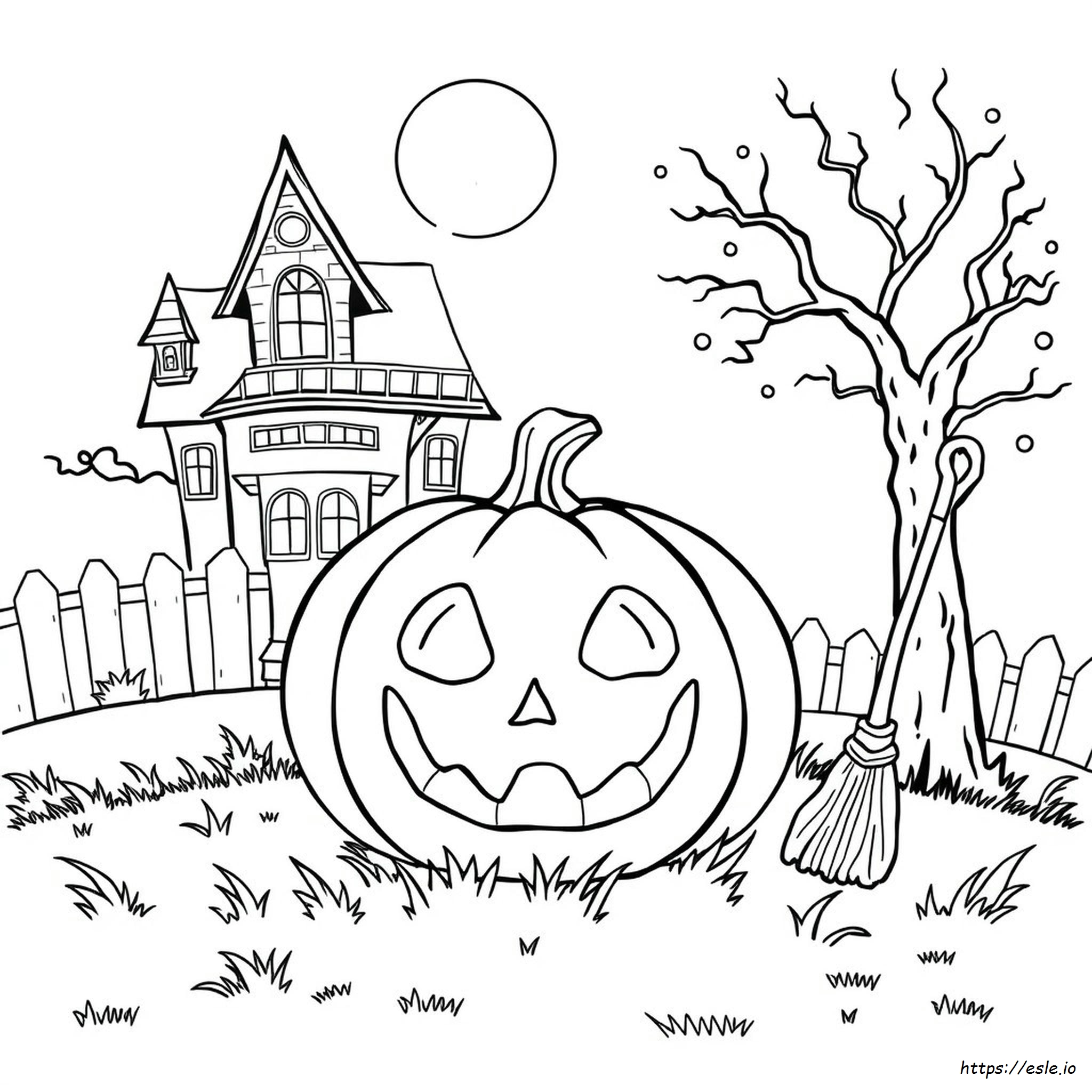 Gambar Mewarnai Halloween Untuk Dicetak Gratis - Halloween Spooky