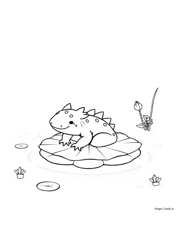 Pagina Da Colorare Axolotl - Disegno Kawaii Ajolote Da Colorare