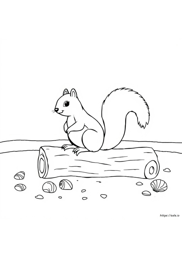Sandy The Squirrel Coloring Pages