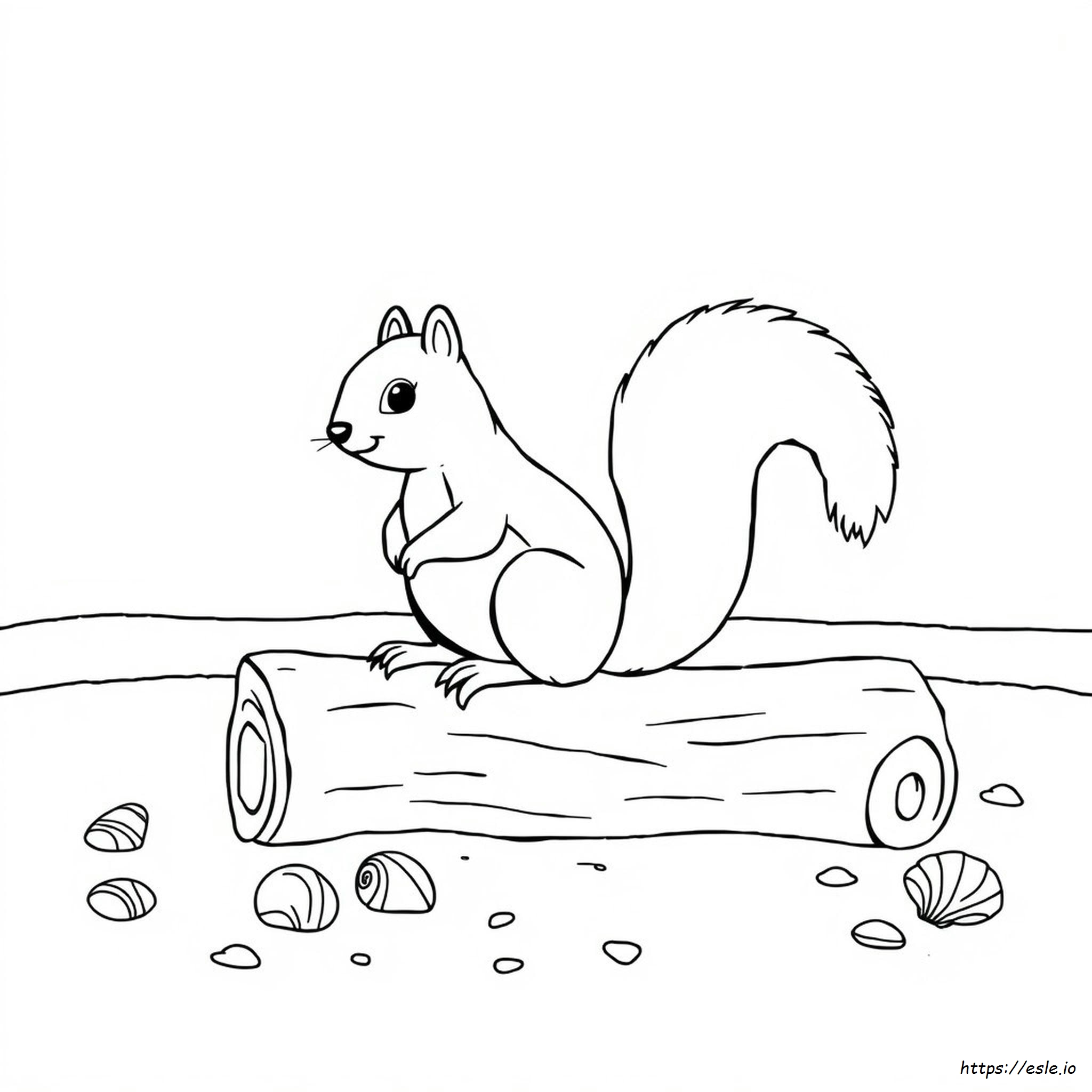 Sandy The Squirrel Coloring Pages