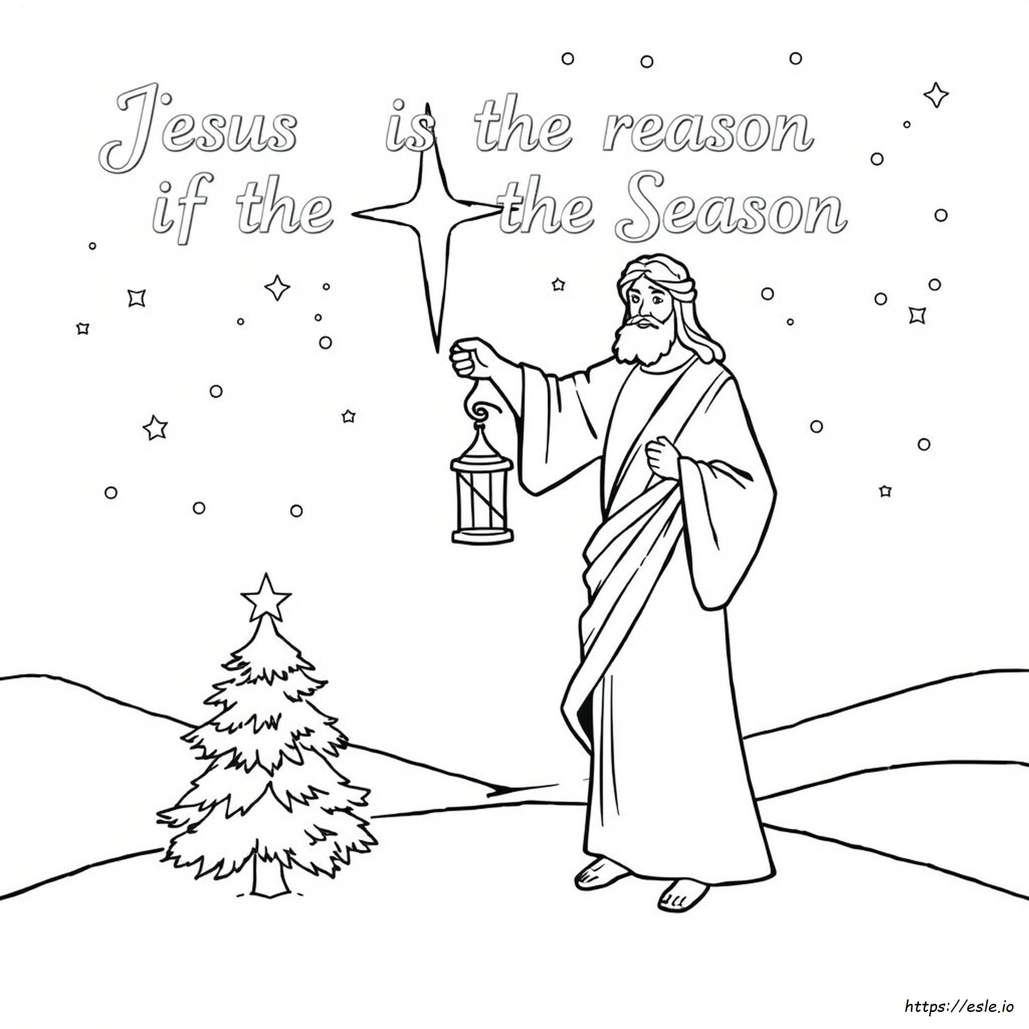 Jesus Is The Reason For The Season Coloring Page Printable