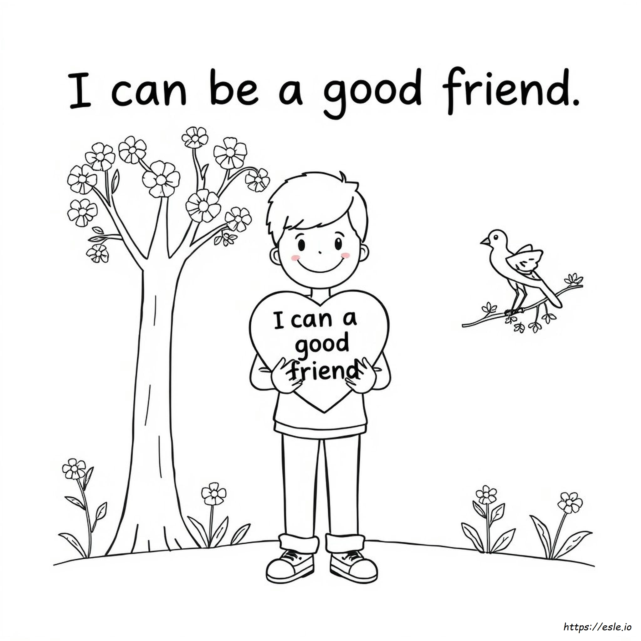 I Can Be A Good Friend Coloring Page