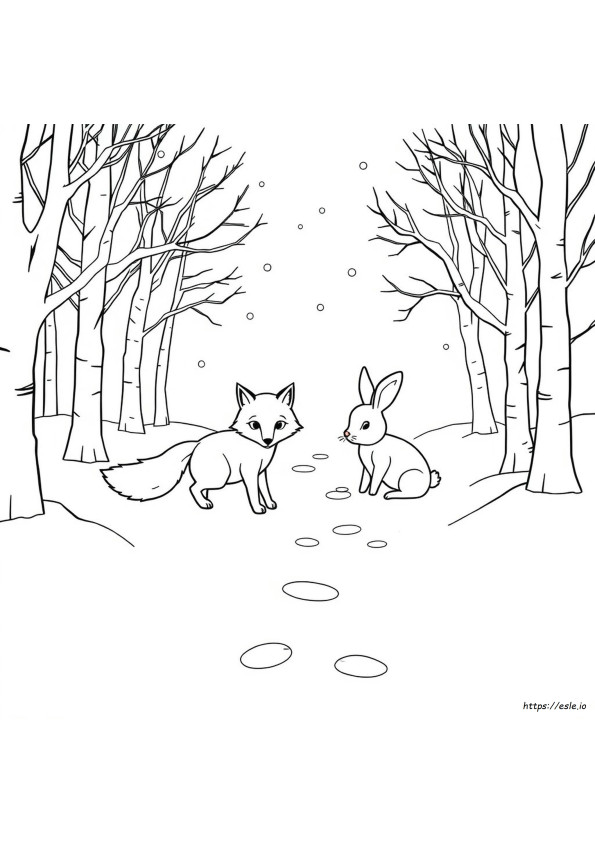 Winter Animals Coloring Pages For Preschool