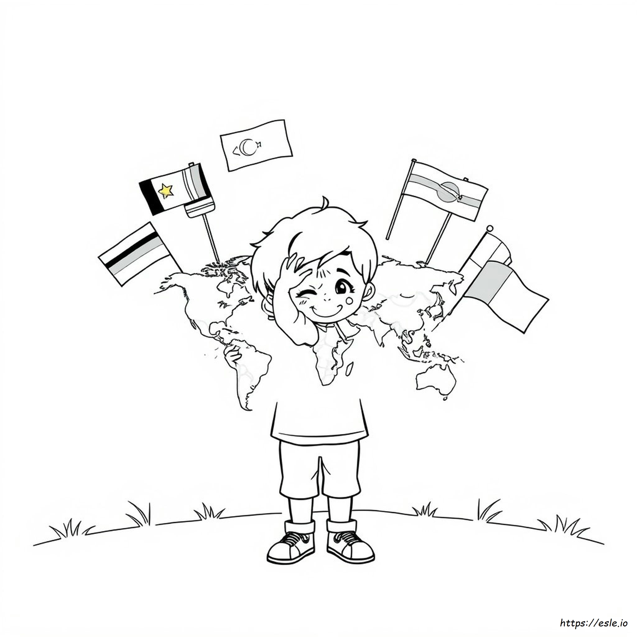 International Coloring Pages - Free Printable Flags of the World