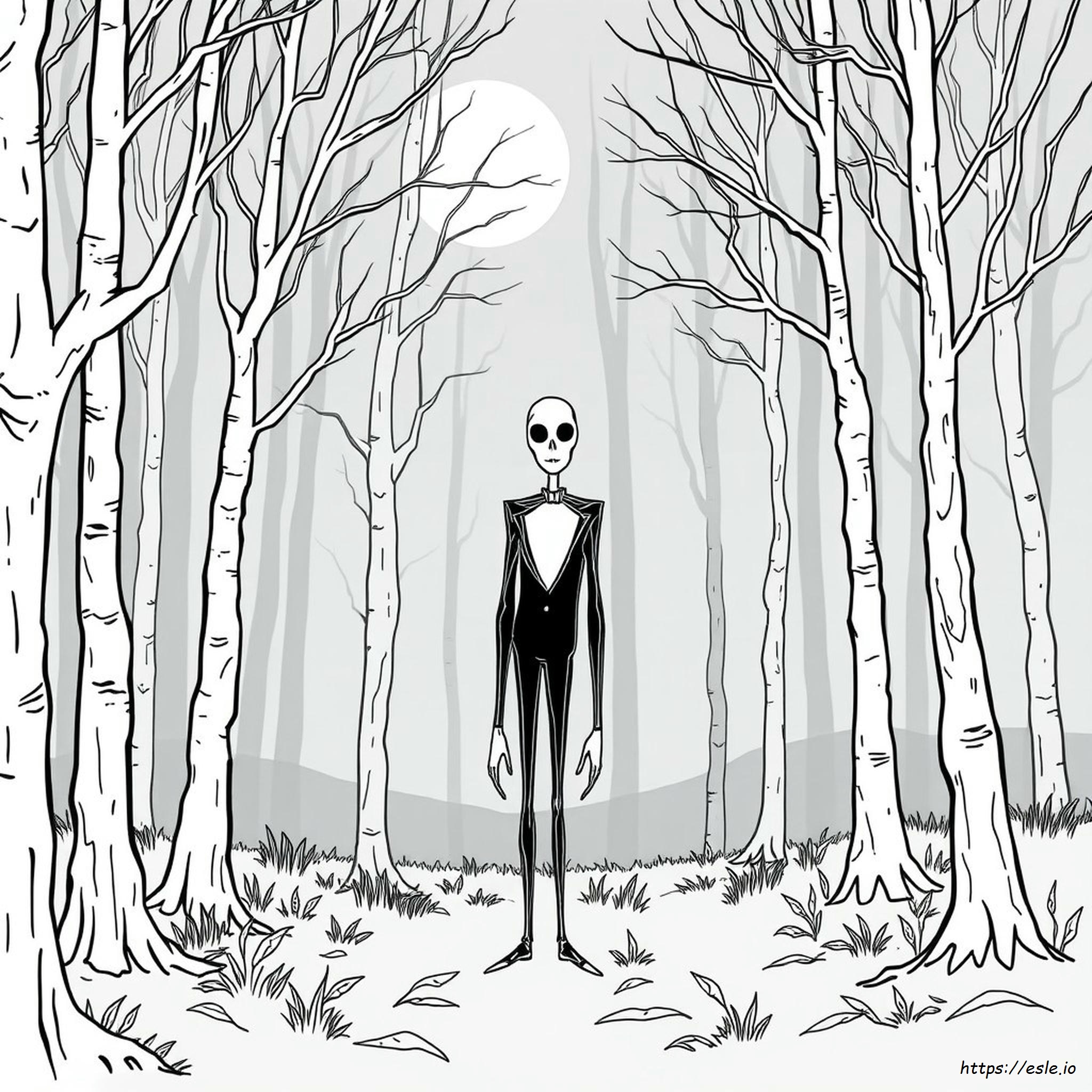 Slender Man Colouring Pages - Free Printable Coloring Page