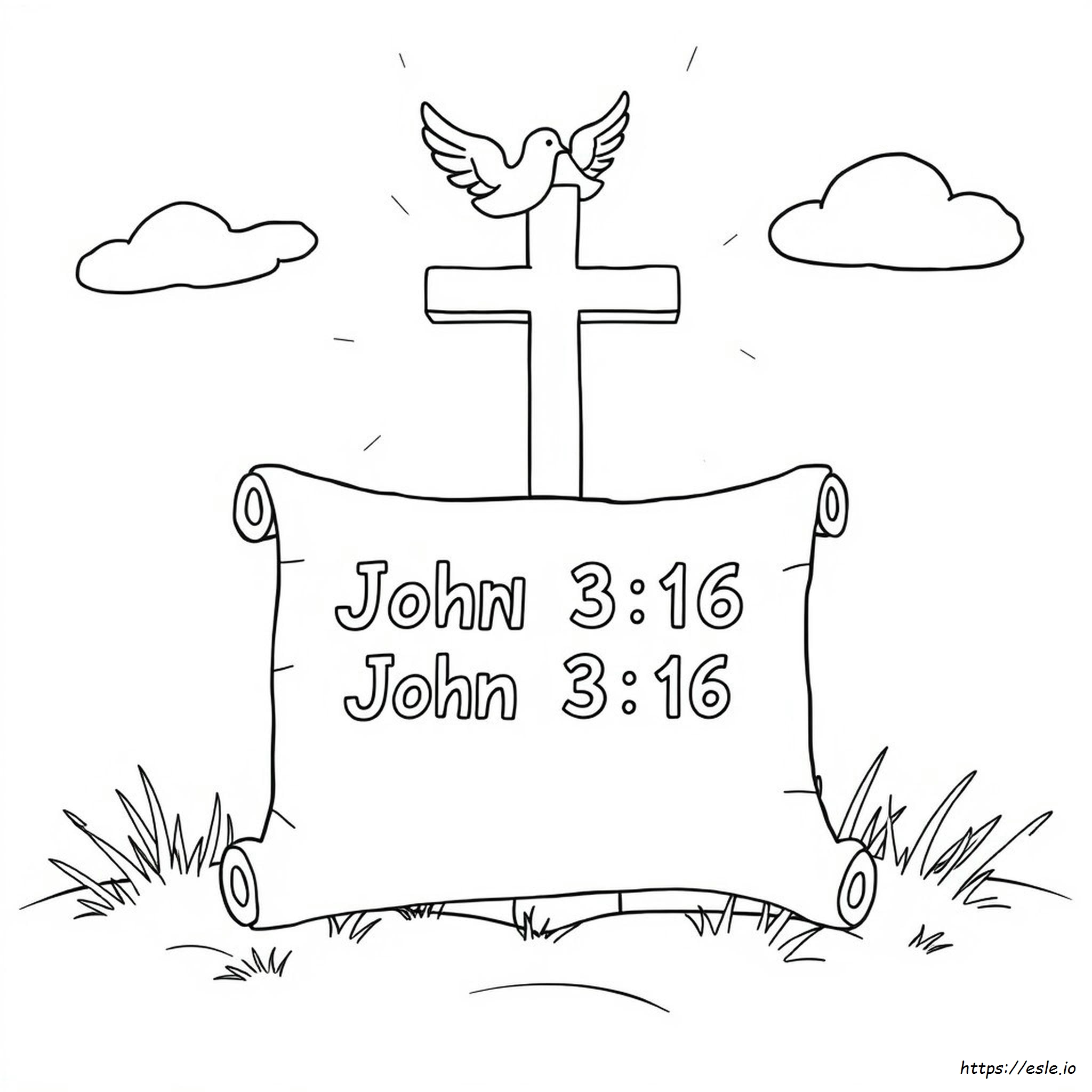 John 3 16 Coloring Page Free