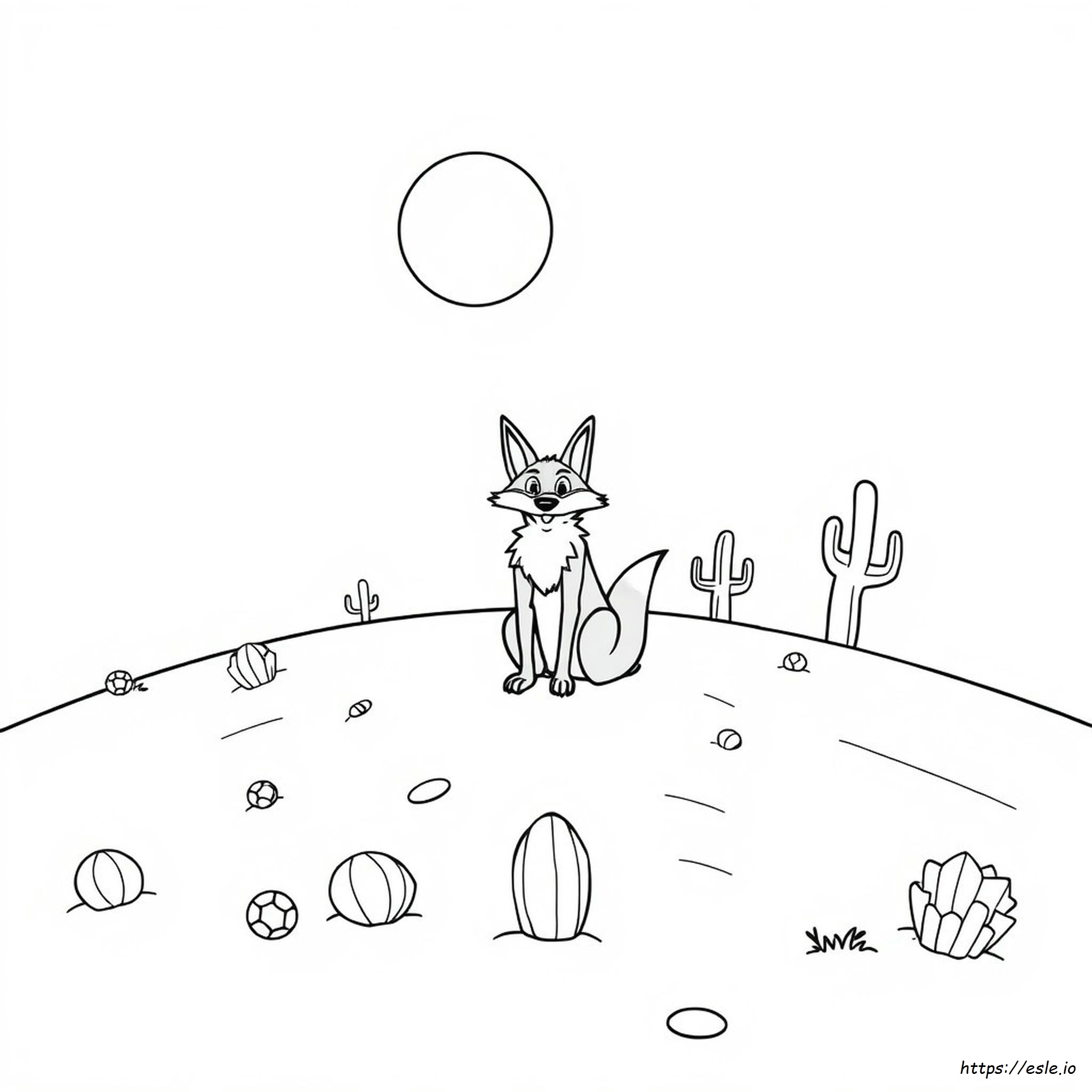 Free Printable Coyote Coloring Page