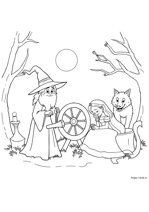 Grimm Fairy Tales Coloring Pages